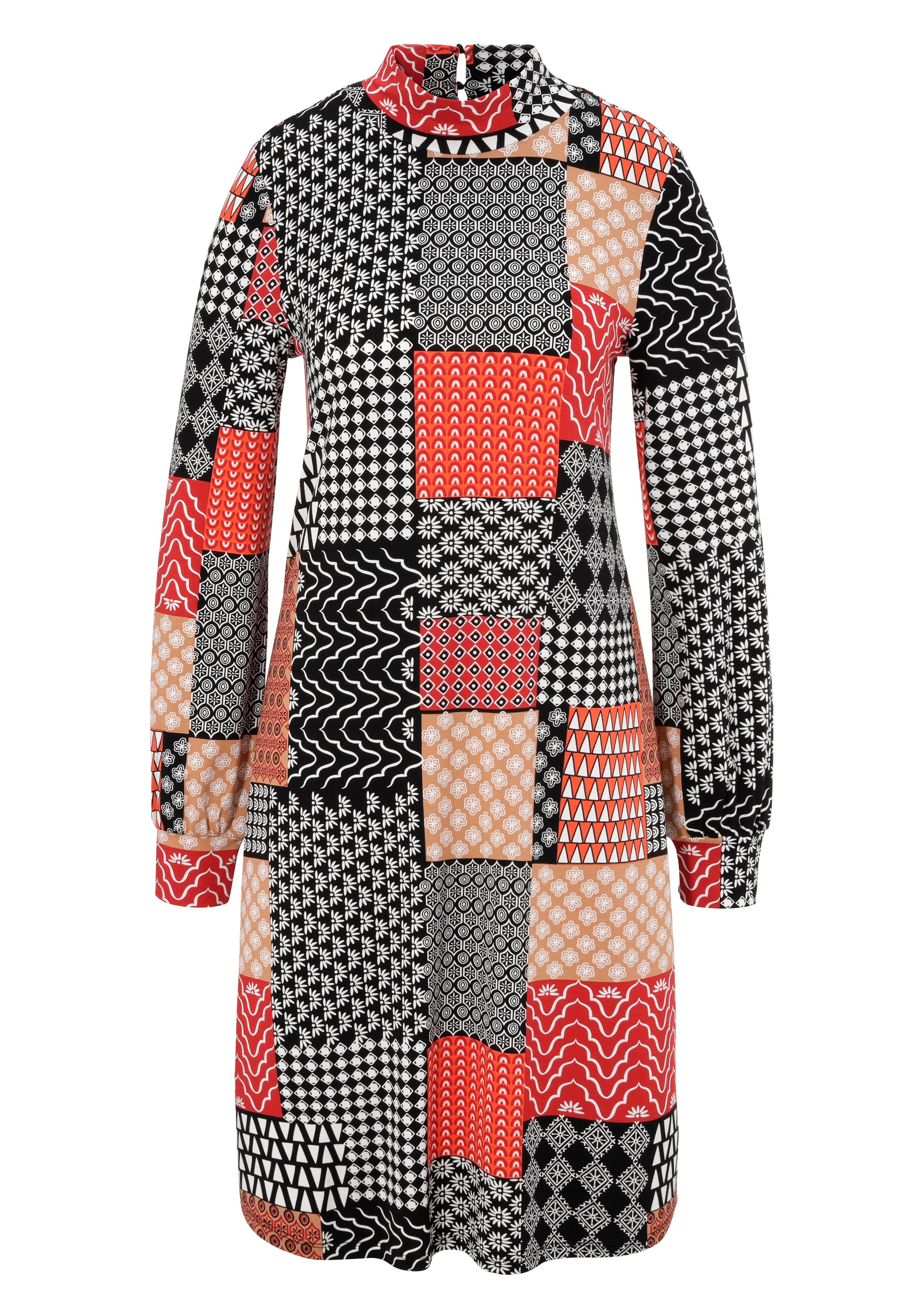 Aniston CASUAL Jerseykleid, mit extravagantem Mustermix im Patch-Dessin