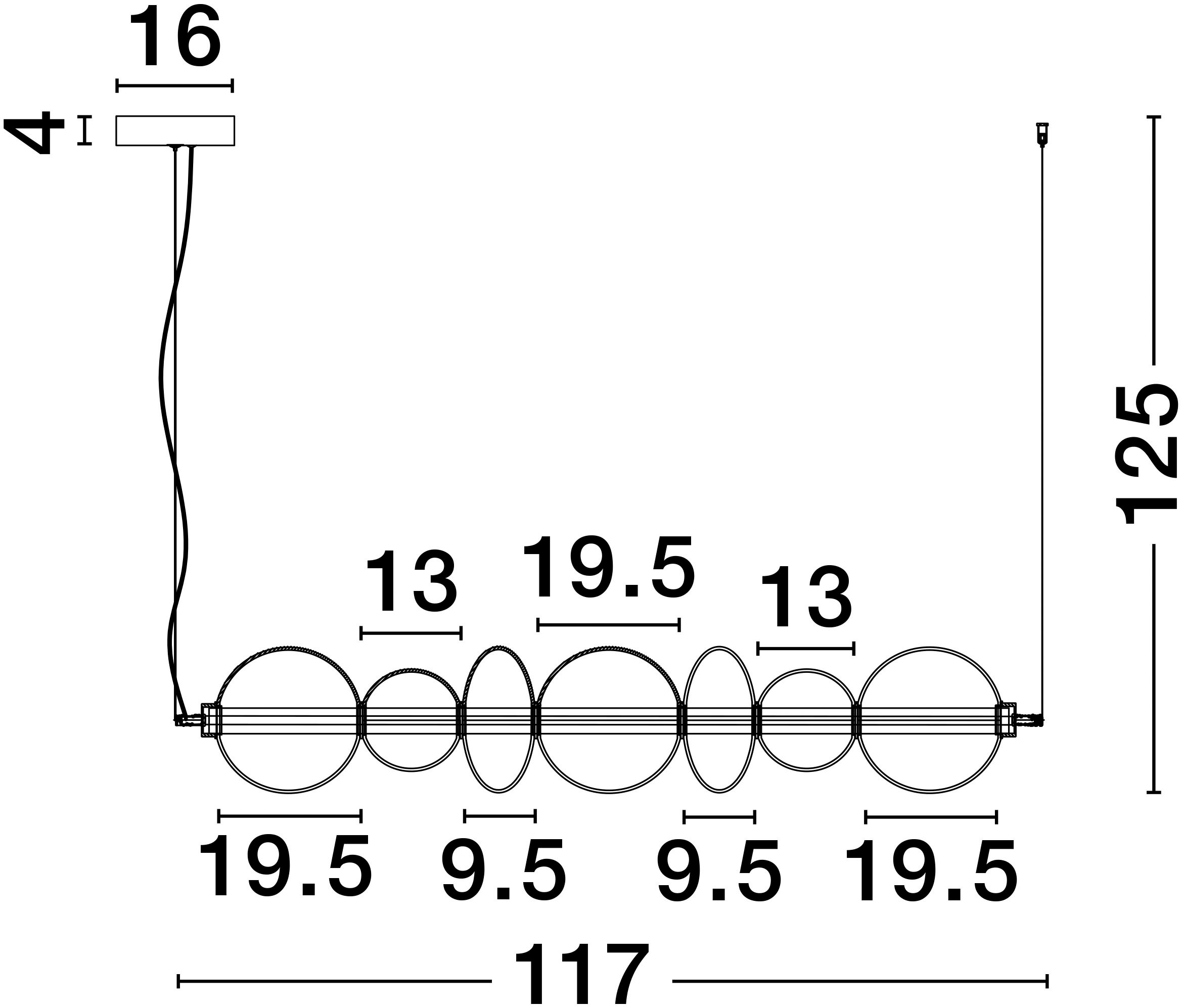 Nova Luce Pendelleuchte »BALLY« LED-Modul 1 Stk. Warmweiß