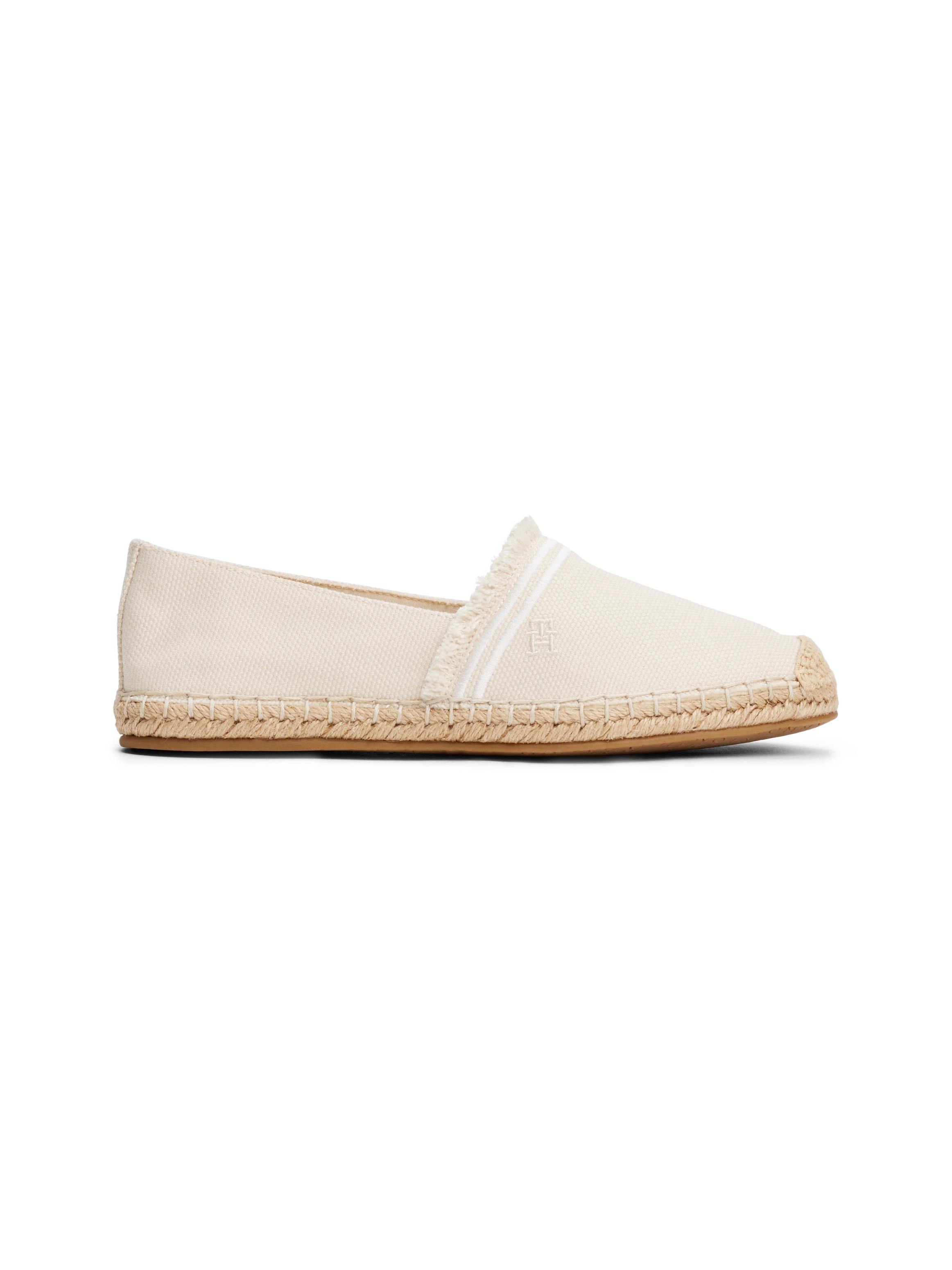 Tommy Hilfiger Espadrille »FRINGE CANVAS CLOSED ESPADRILLE«, Halbschuh, Schlupfschuh, Sommerschuh mit ausgefransten Rand