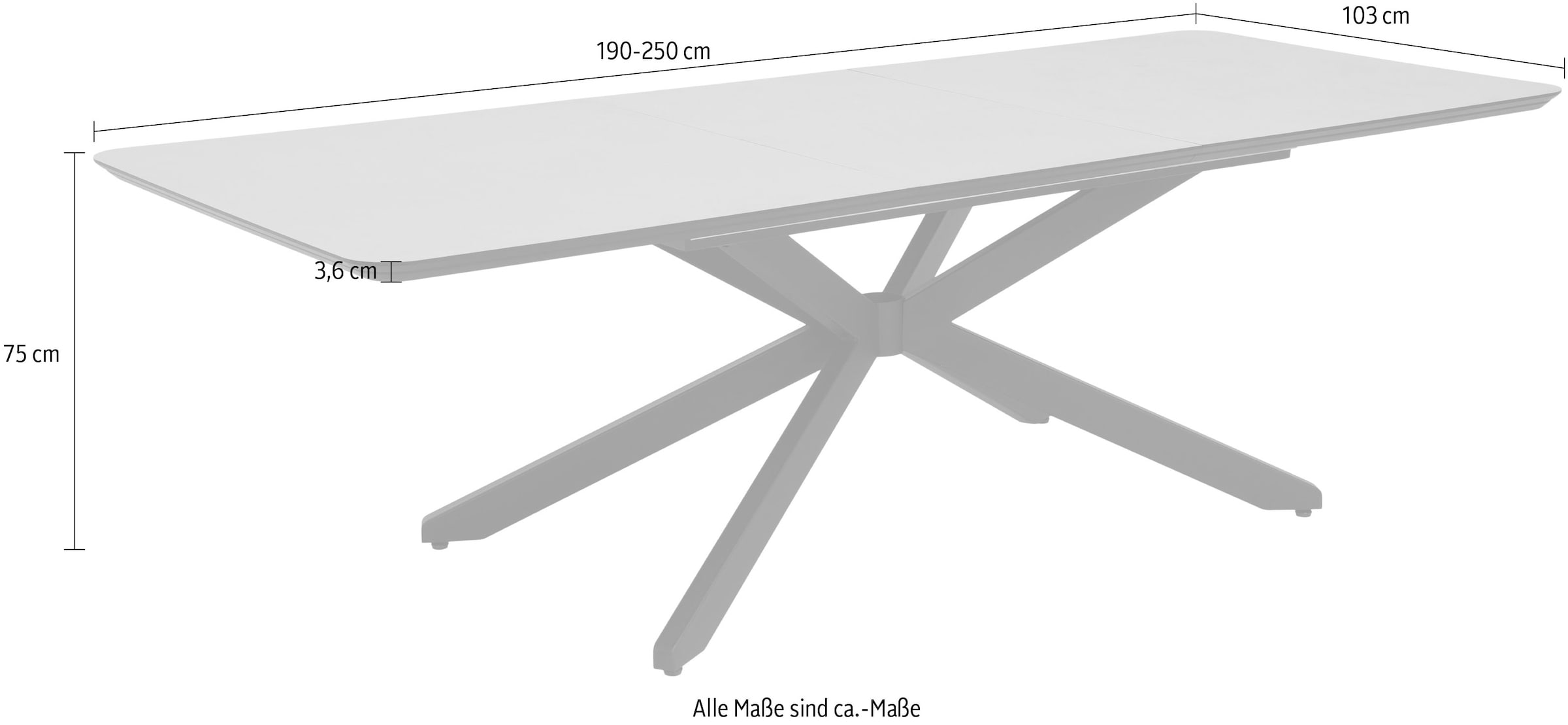 HELA Esstisch »ANCONA« 1 Stk. tlg.