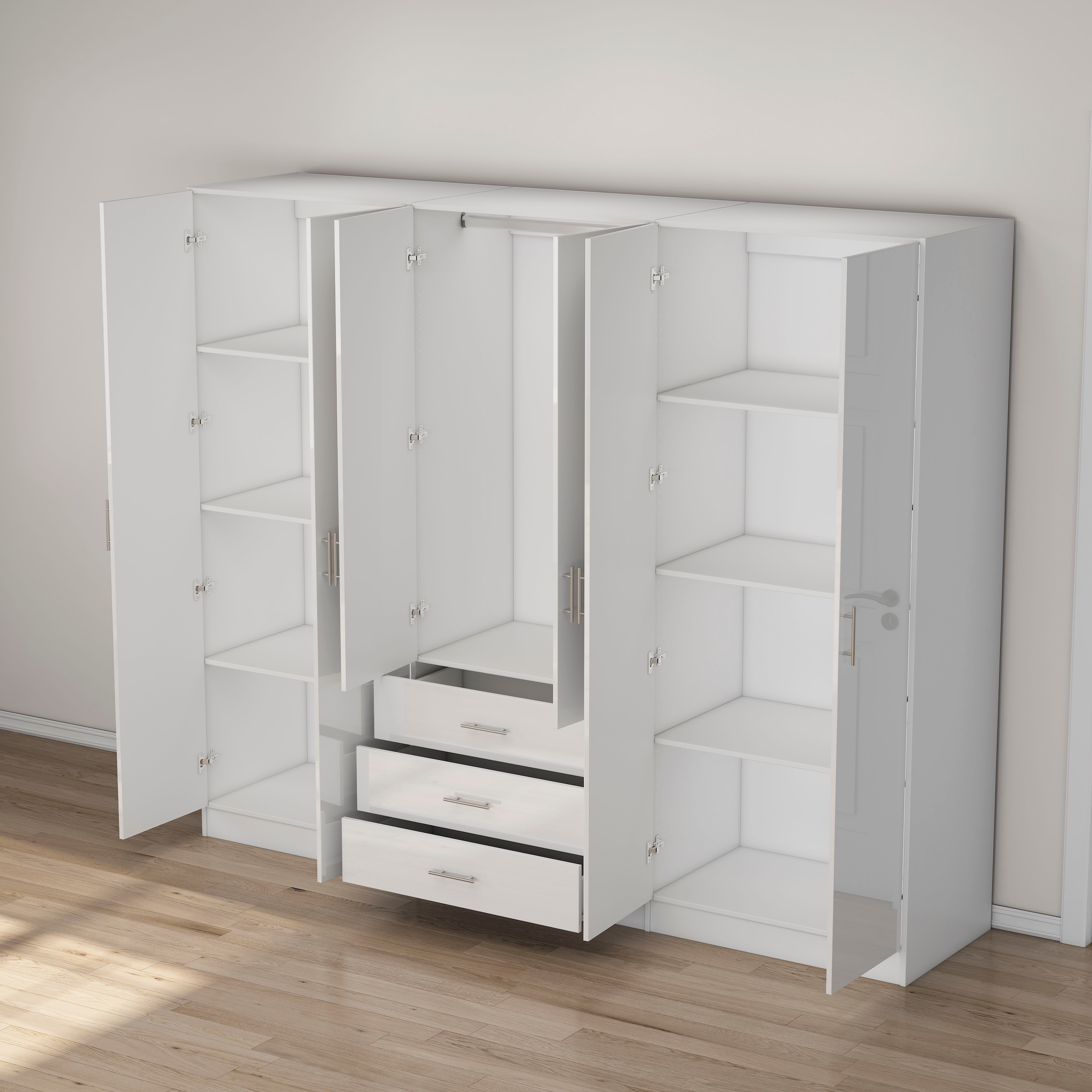 OTTO home Kleiderschrank »Trento Schlafzimmerschrank Garderobe hochglanz Bestseller«