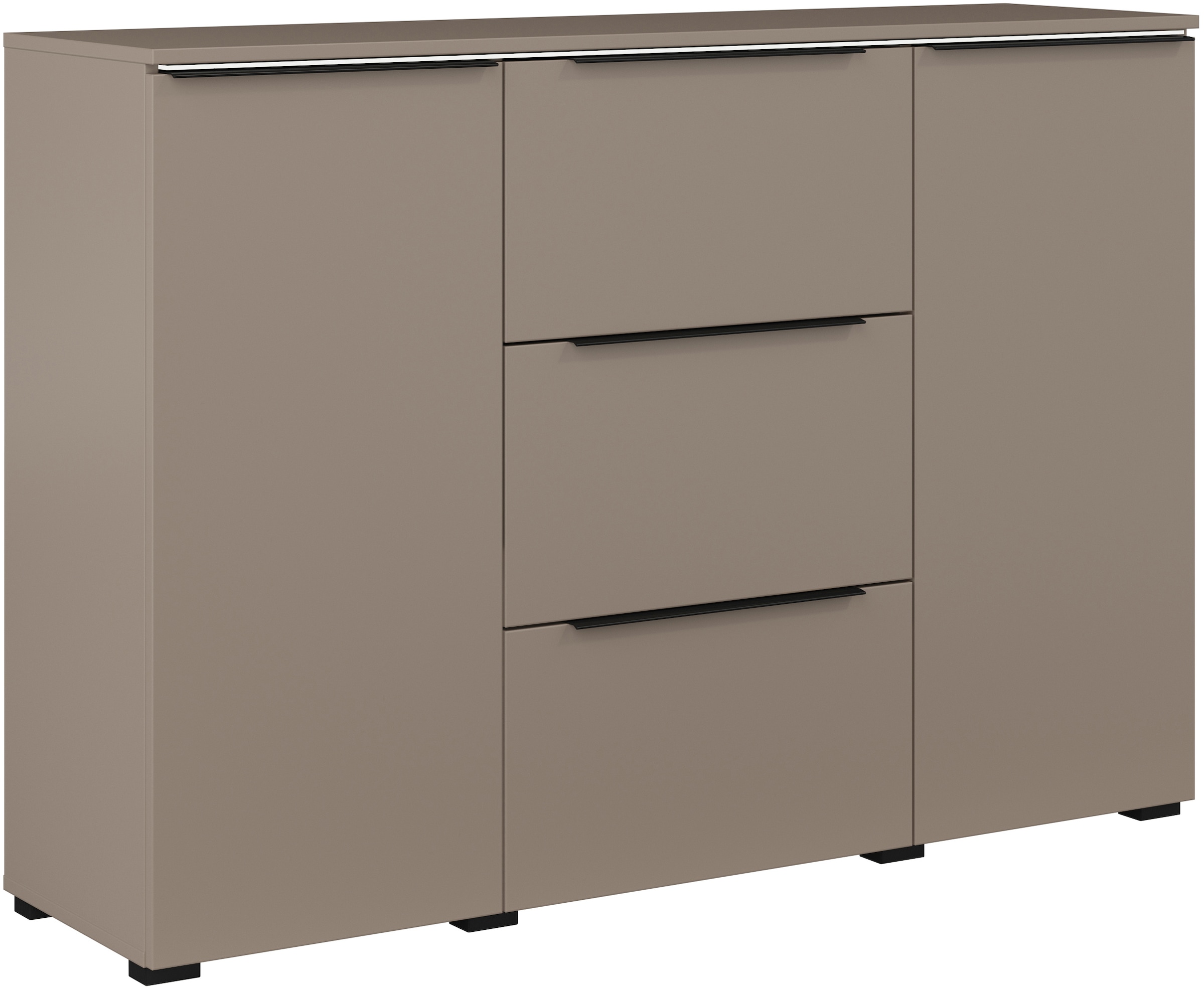 INOSIGN Sideboard »Tana, Breite 132 cm, moderne Kommode 3 SK,2 Trg«, Schubladenschrank,Anrichte mit viel Stauraum, Einlegeböden verstellbar