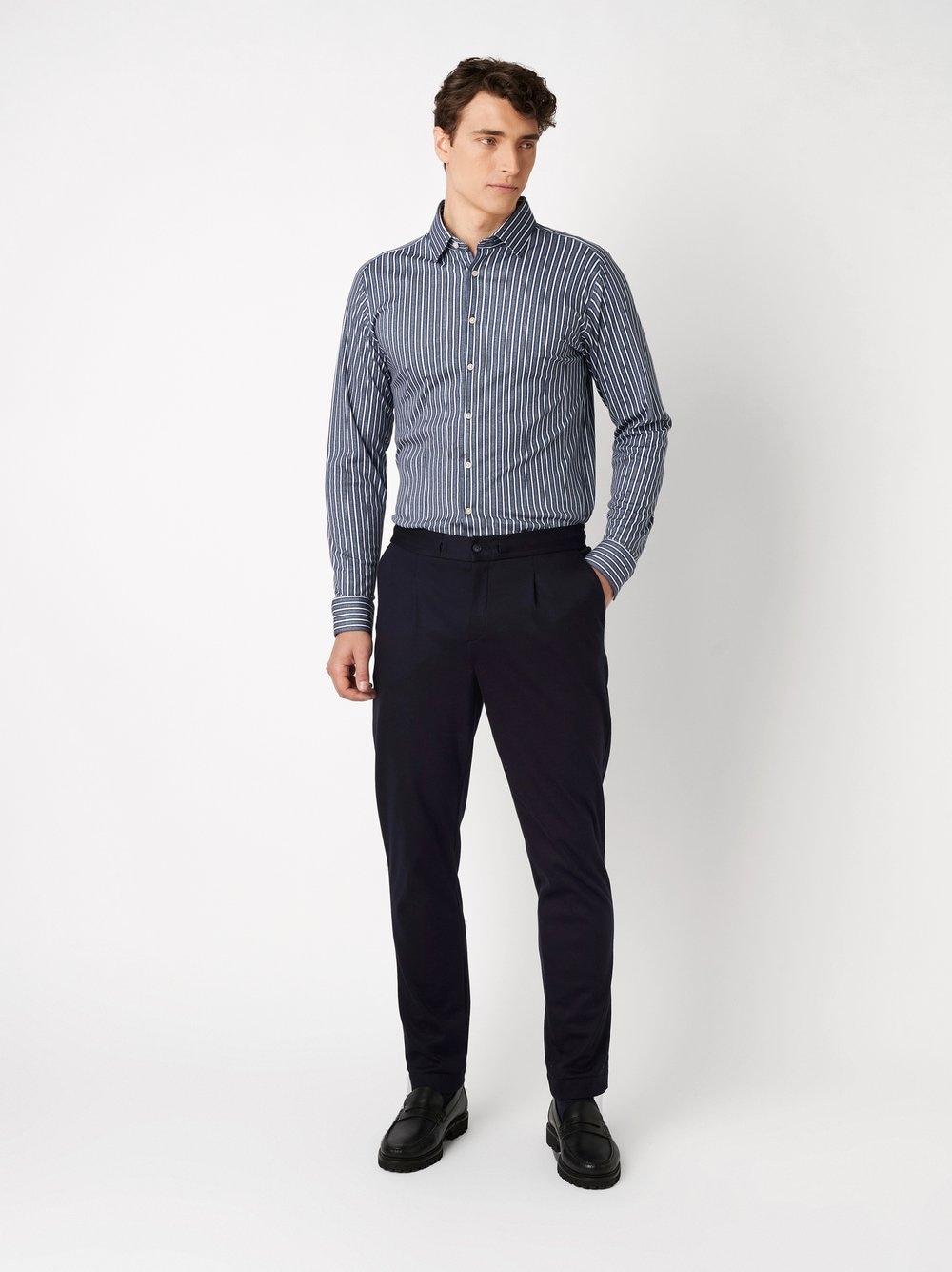 DESOTO Langarmhemd »Jersey Casual Kent«