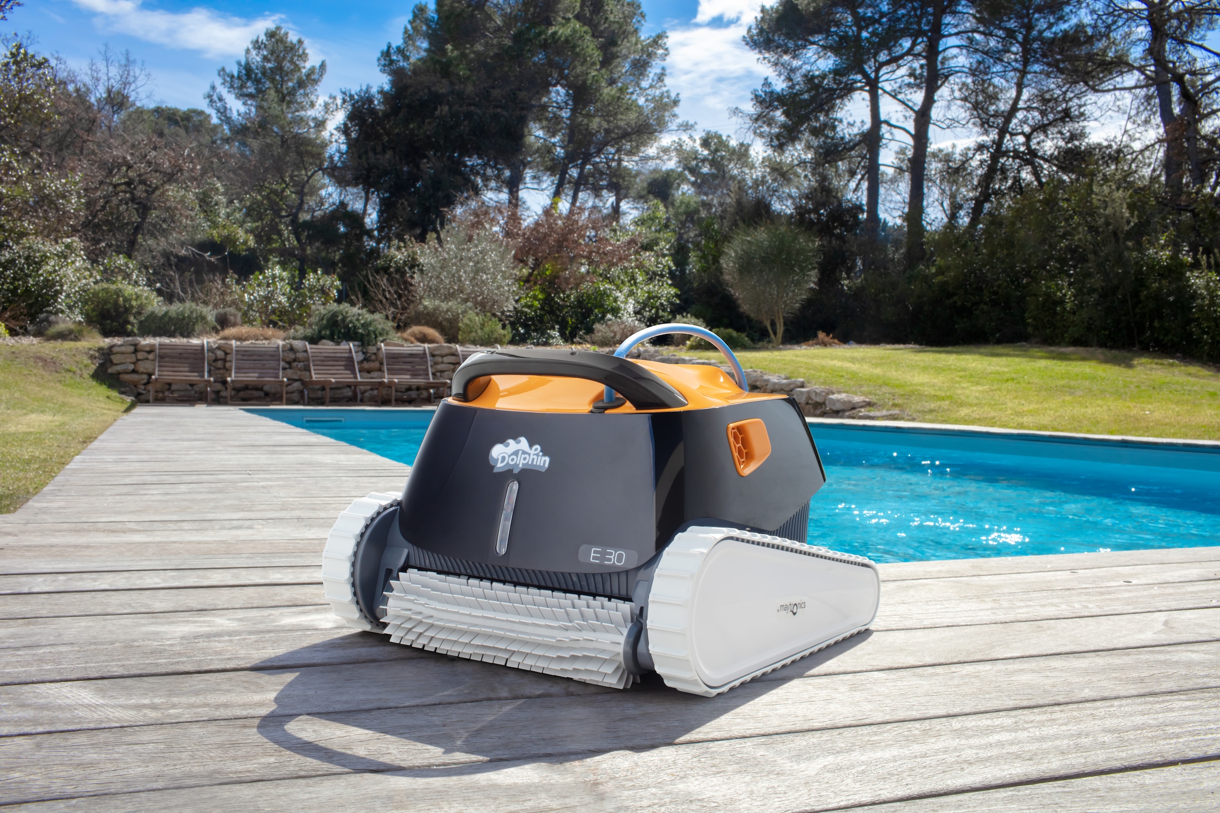 maytronics Poolroboter »Dolphin E30«, (Set), für Boden-/ Wand-/ Wasserlinienreinigung