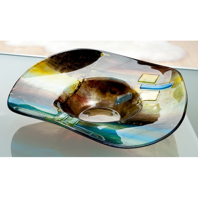 GILDE GLAS art Dekoschale »Campo«, (1 St.), aus Glas, Höhe ca. 13 cm auf  Raten bestellen