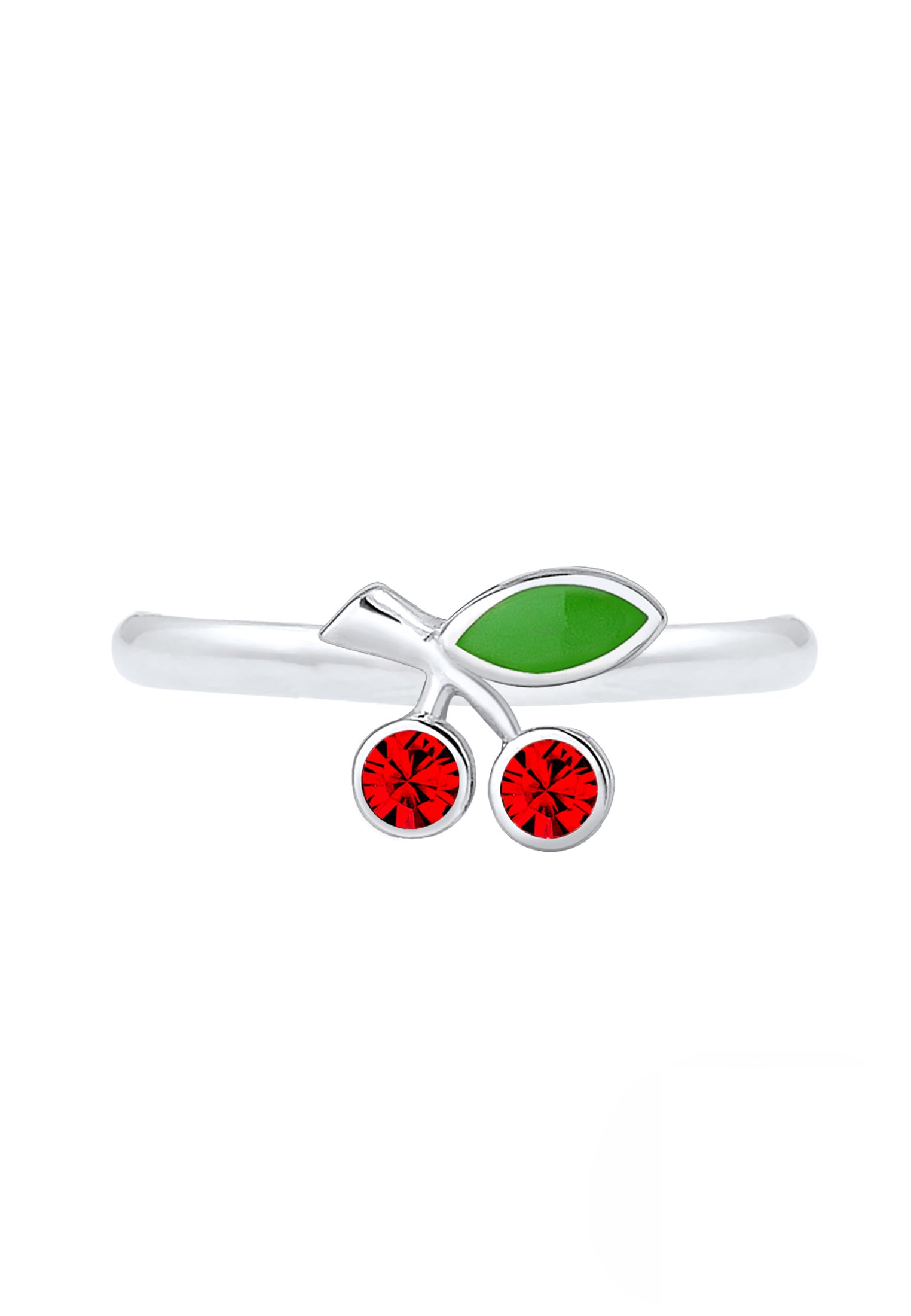 Elli Fingerring »Mädchen Kinder Cherry Kirsche 925er Silber«
