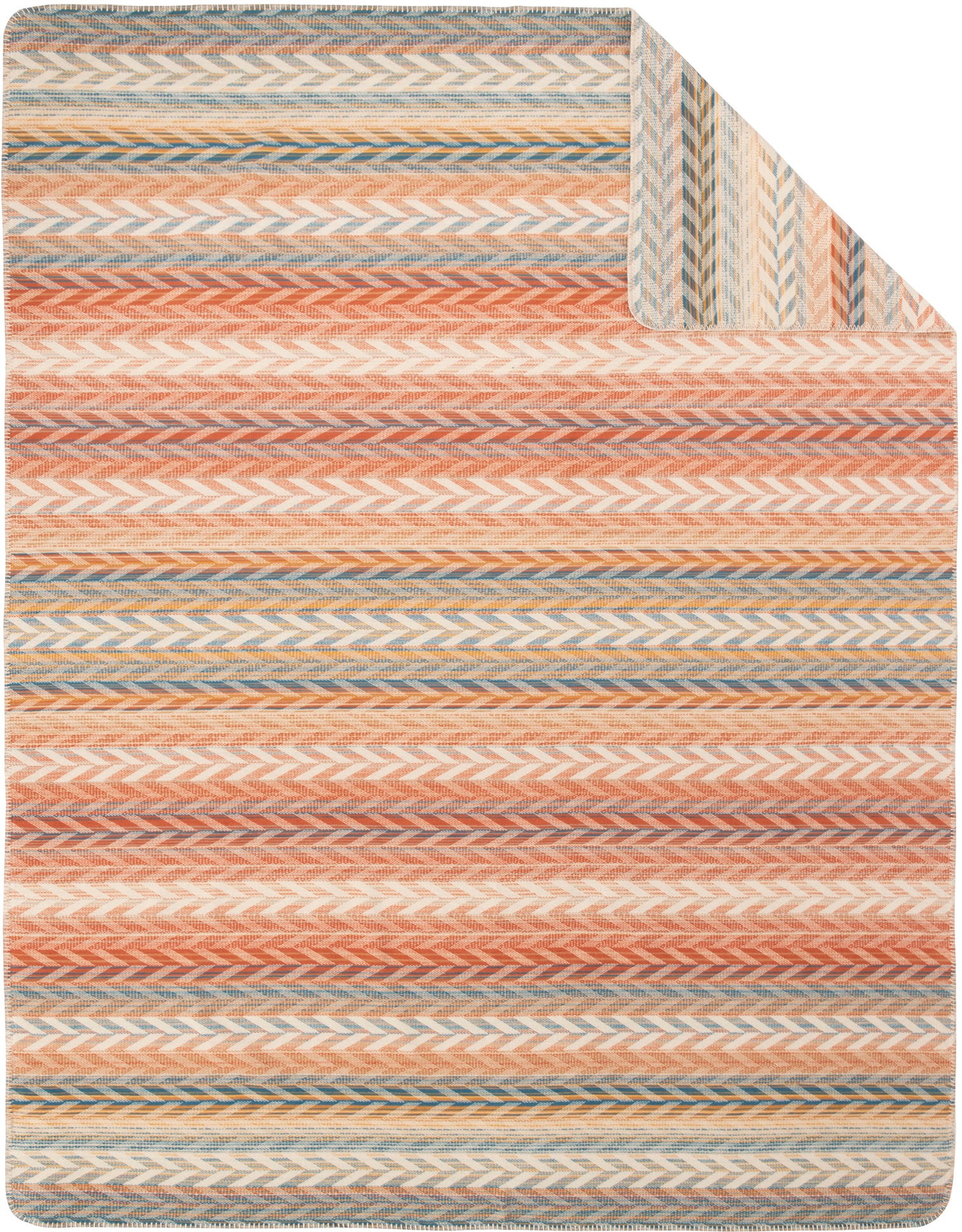 IBENA Wohndecke »Jacquard Decke Hurghada GOTS«, mit buntem Zick-Zack-Muster