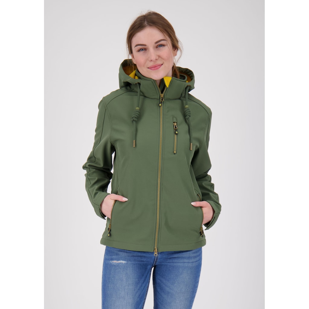 DEPROC Active Softshelljacke »PEAK CREEK WOMEN«, mit abnehmbarer Kapuze