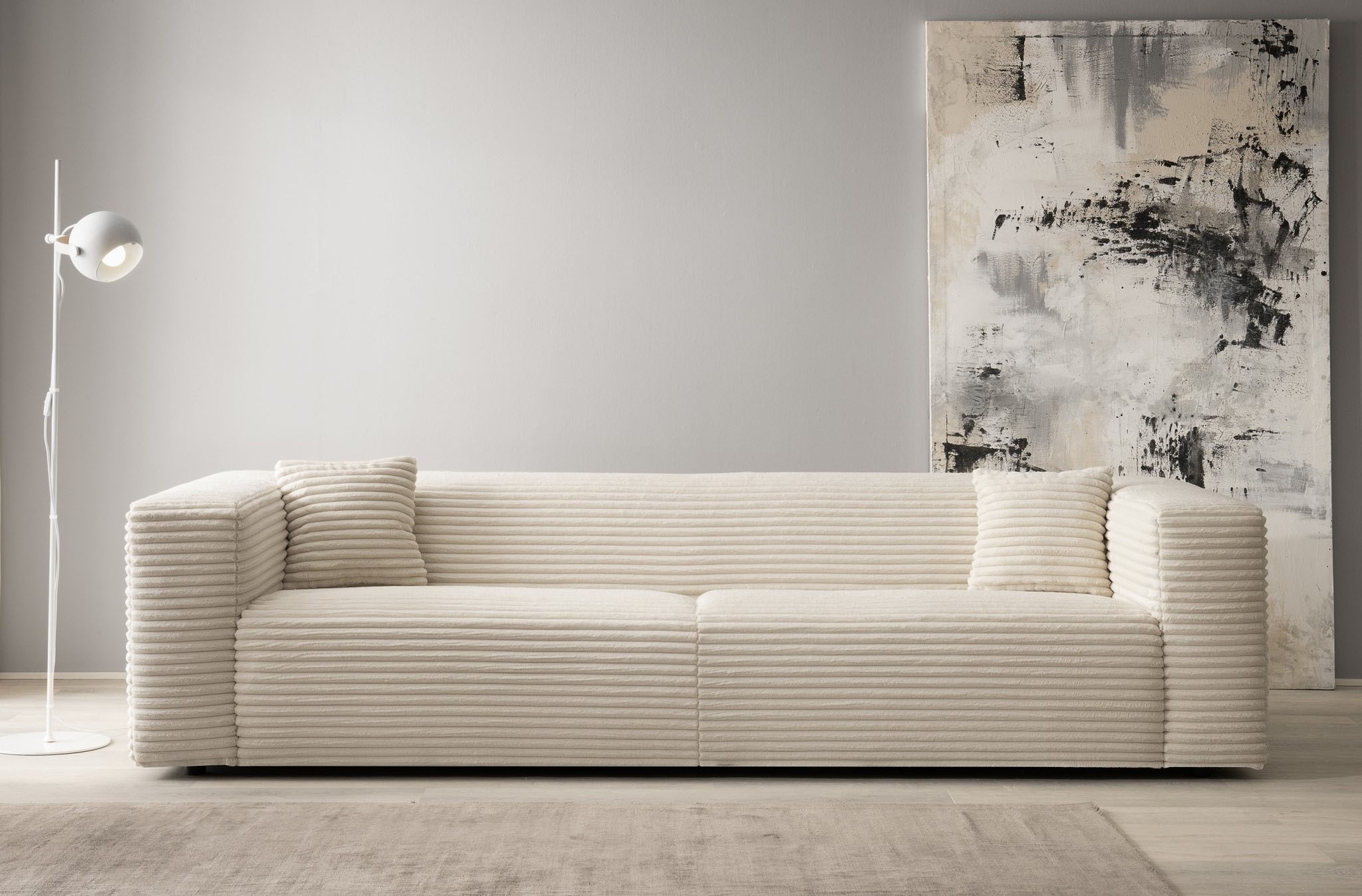 andas 3-Sitzer »BAKELS, Couch in Cord oder Boucle-Stoff, Sofa im modernen Design«, bequemer Sitzkomfort,in 2 Stoffen und 8 Farben lieferbar