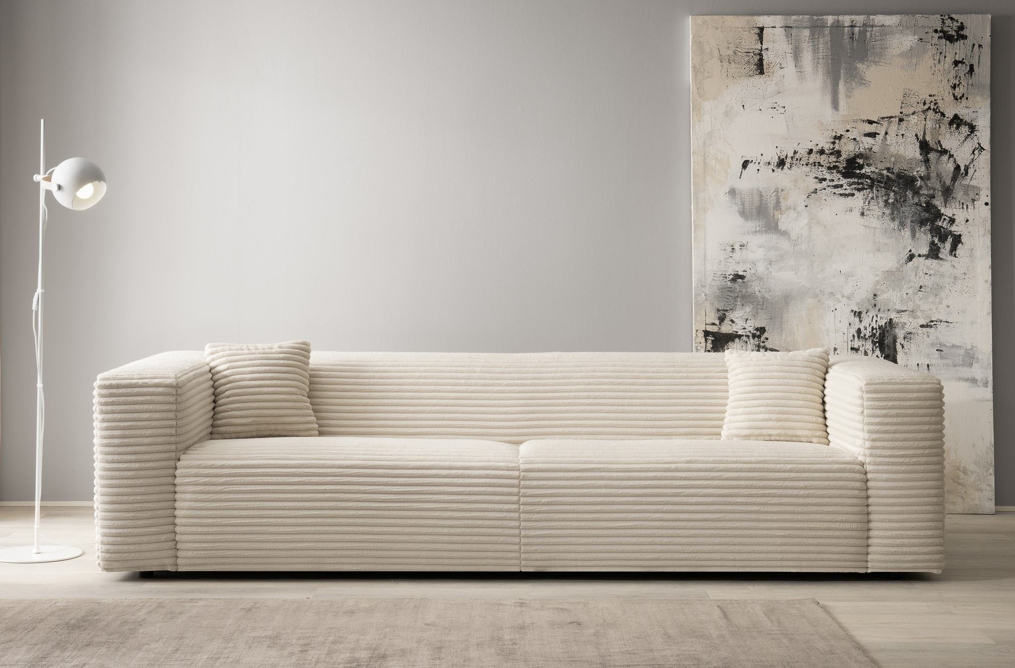 andas 3-Sitzer »BAKELS, Couch in Cord oder Boucle-Stoff, Sofa im modernen D günstig online kaufen