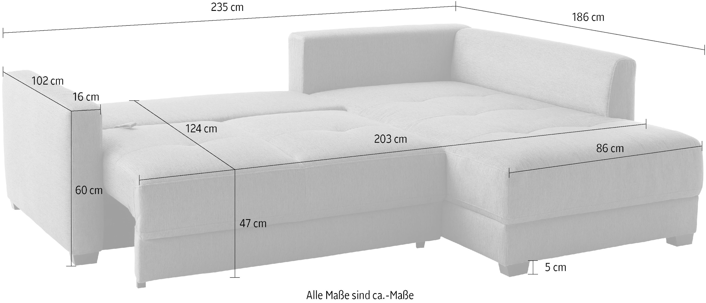 Mr. Couch Ecksofa »Pierre, L-Form mit BoxSpring« Mit Boxpring-Taschenfederkern