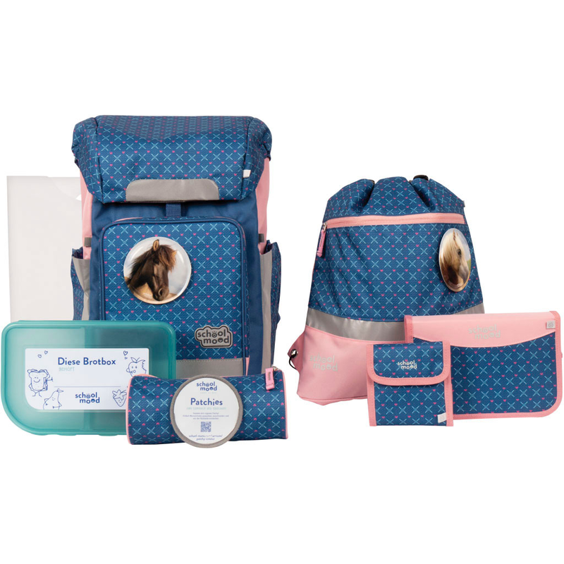 SCHOOL-MOOD Schulranzen »Rebel Air+, Mila (Pferd)« retroreflektierende Flächen aus recyceltem Material Mila