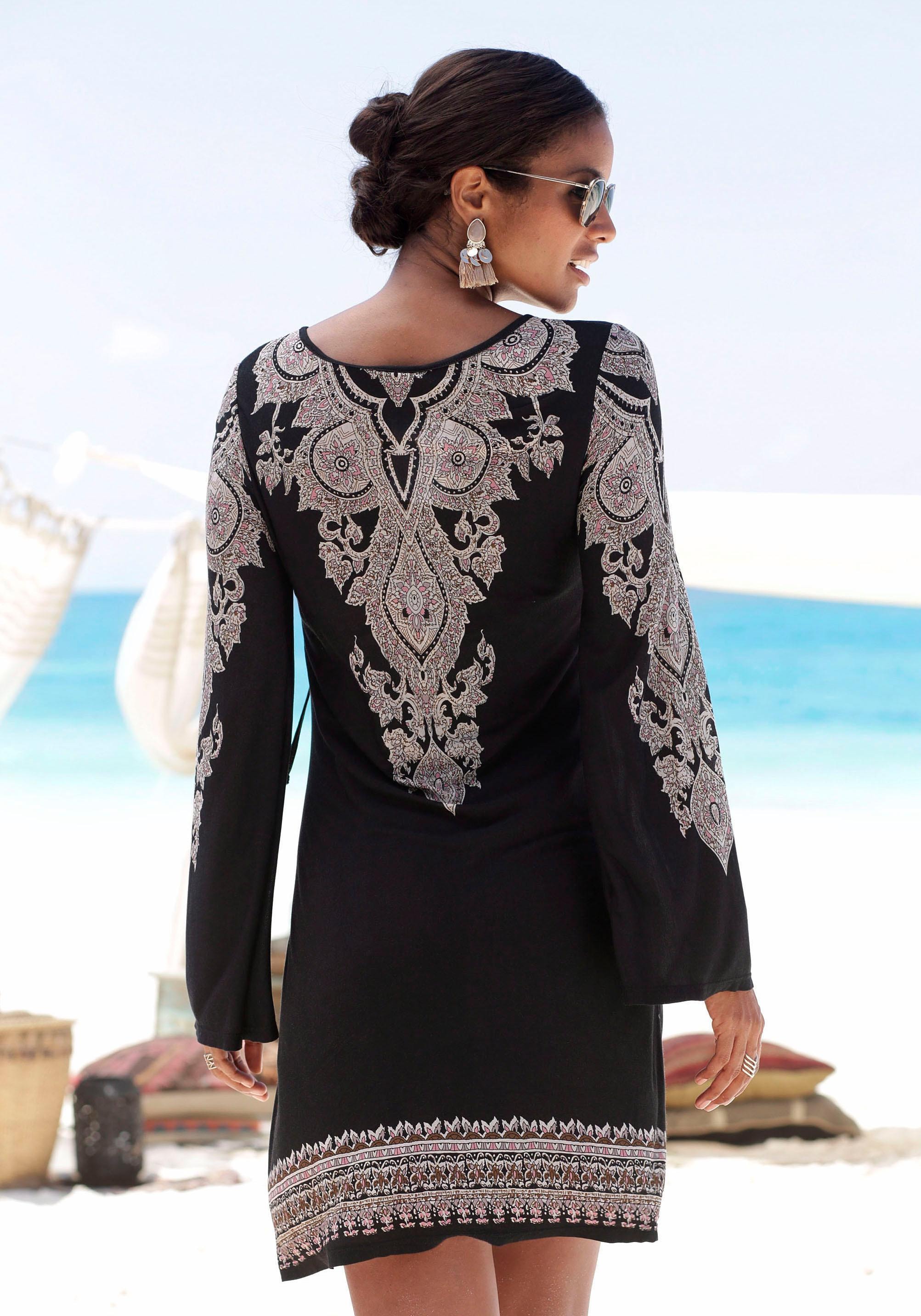 LASCANA Jerseykleid, mit Bordürendruck online kaufen