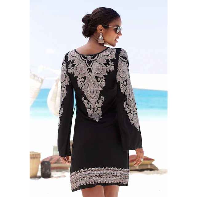 LASCANA Jerseykleid, mit Bordürendruck online kaufen