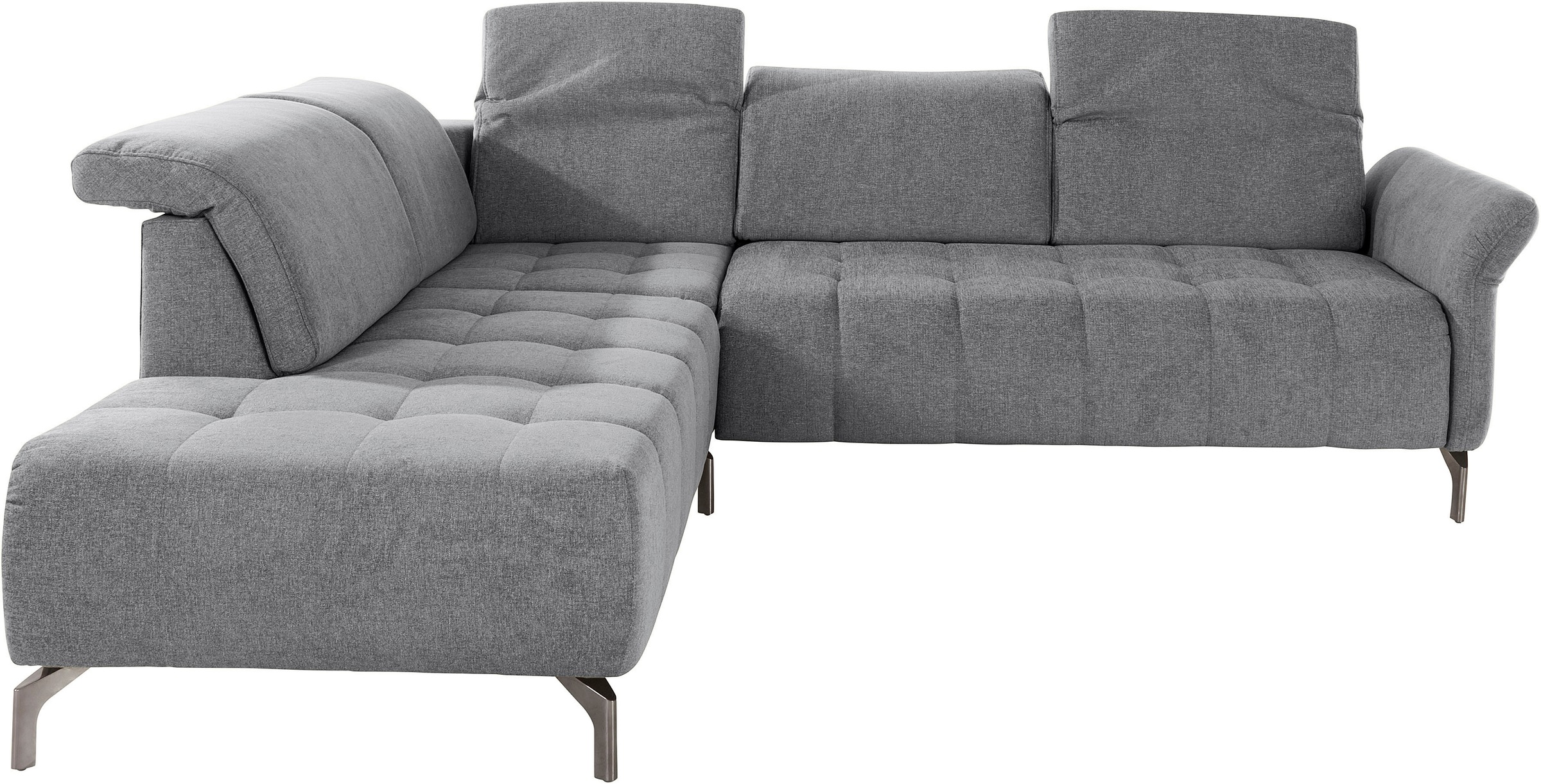 INOSIGN Ecksofa »Fresh L-Form«, Federkern, wahlweise Kopfteilverstellung und motorischer Vorziehsitz