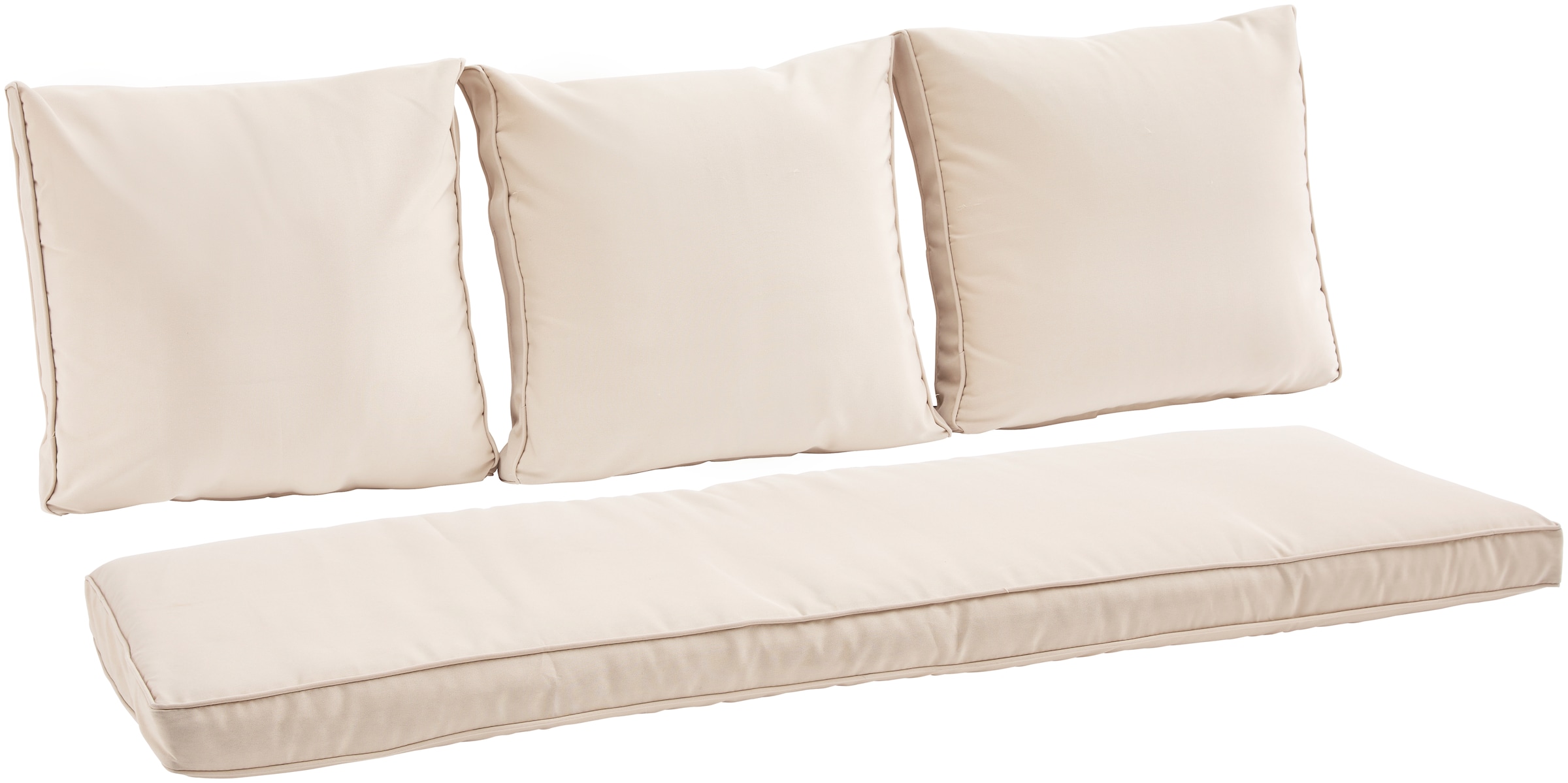 MERXX Gartenlounge-Set »Barcelona«, (5 tlg.), 2 Sofas, Sitzbank, Hocker, Tisch