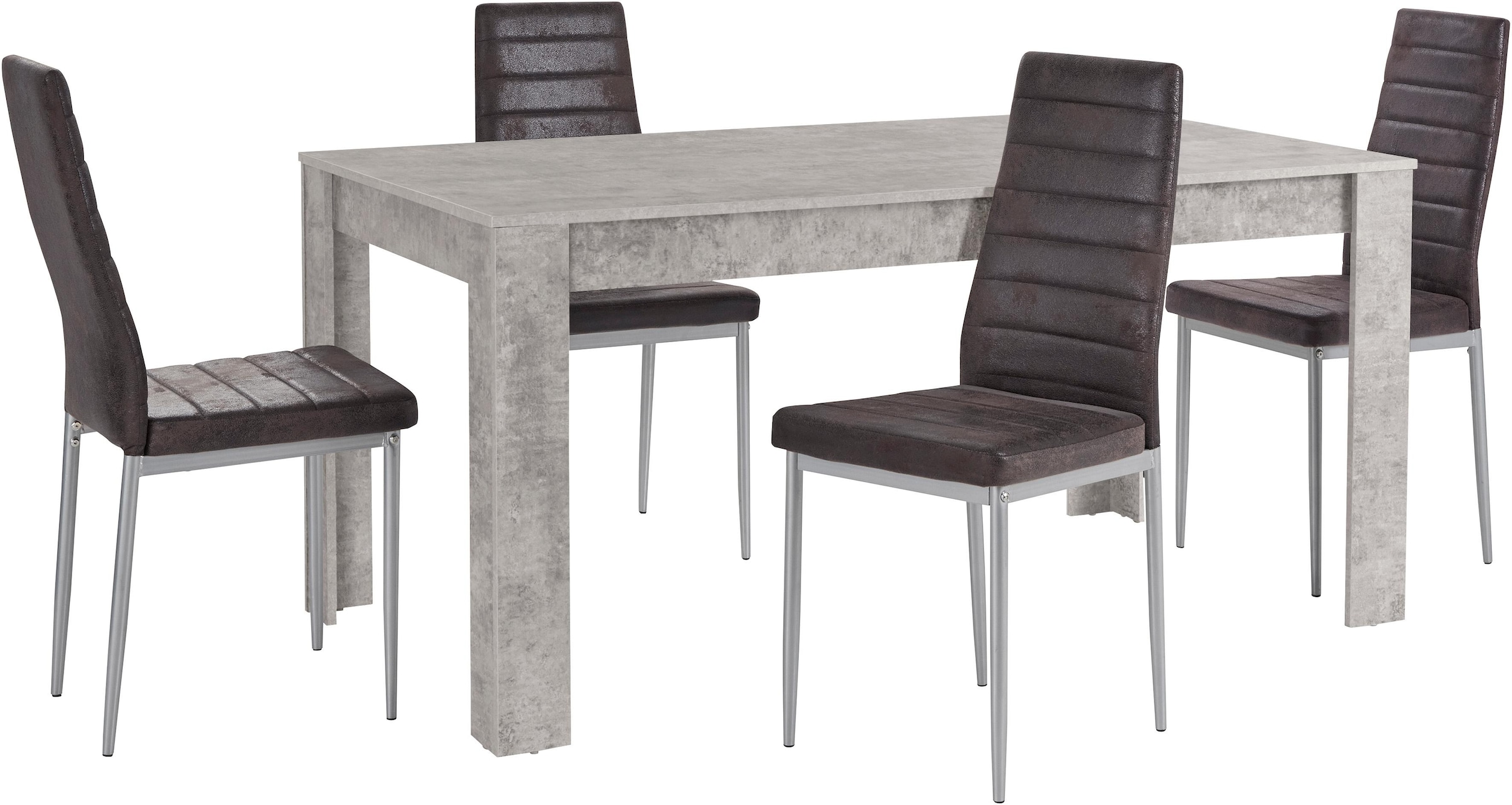 INOSIGN Essgruppe »Lynn160/Kate« Set, 5 Stk. tlg. Tisch mit 4 Stühlen, Bela günstig online kaufen