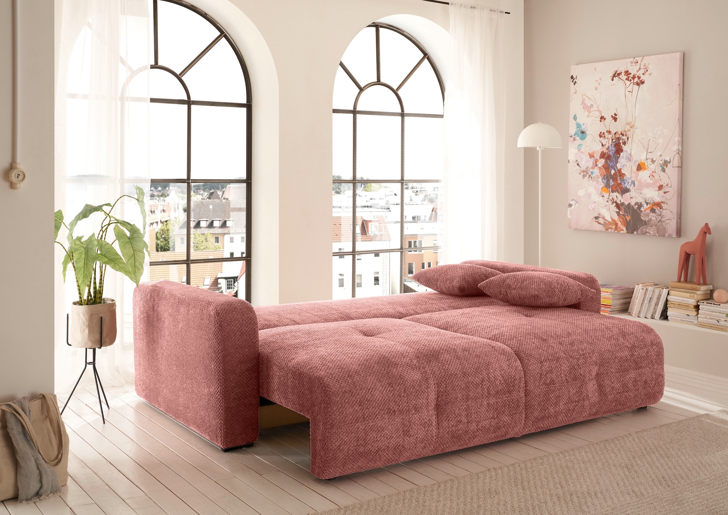 ED EXCITING DESIGN Schlafsofa »Bullet«, mit Bettkasten & 2 Zierkissen