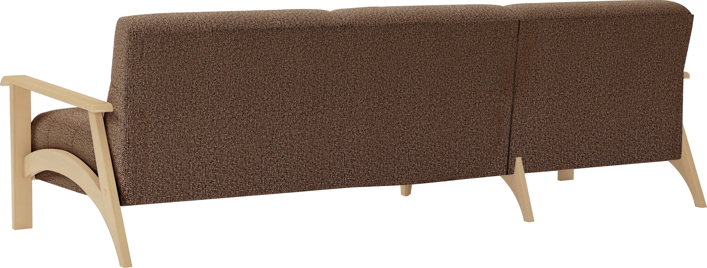 sit&more Ecksofa »Billund L-Form«, Armlehnen aus Buchenholz in natur, verschiedene Bezüge und Farben