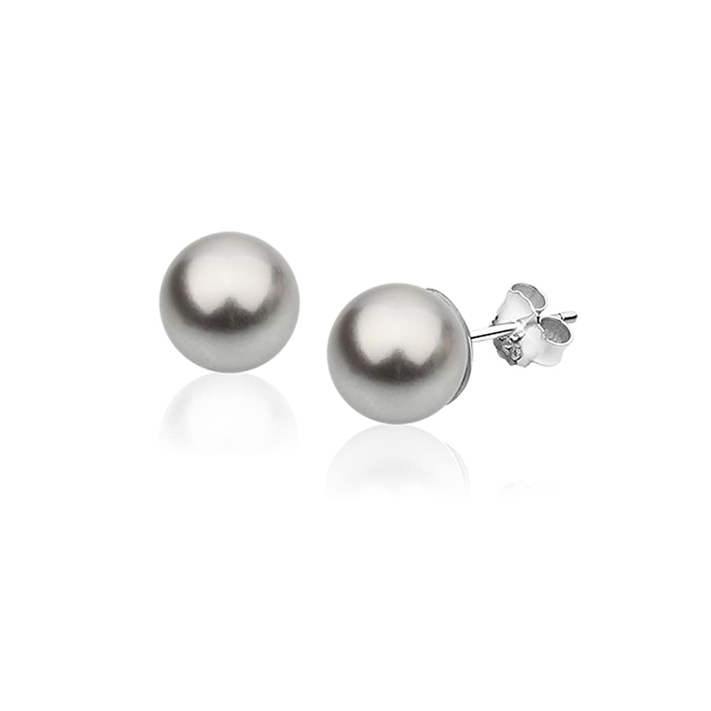 Nenalina Paar Ohrstecker »Basic Synthetische Perle 925 Silber«