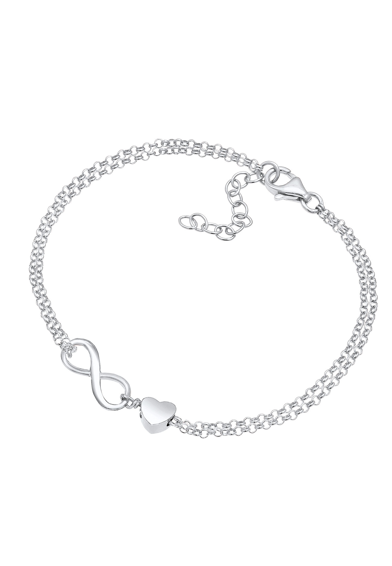 Elli Armband »Herz Unendlichkeit Infinity 925 Silber«