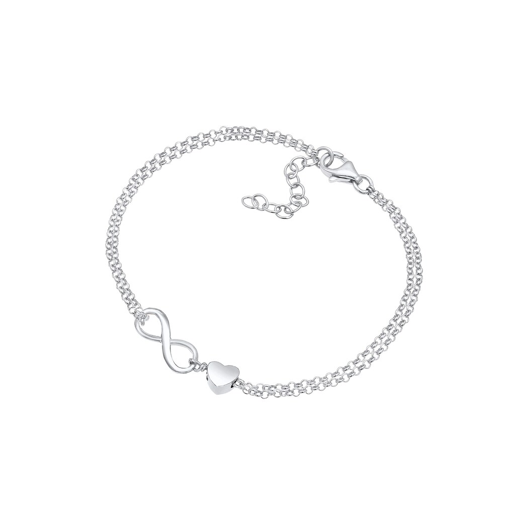 Elli Armband »Herz Unendlichkeit Infinity 925 Silber«