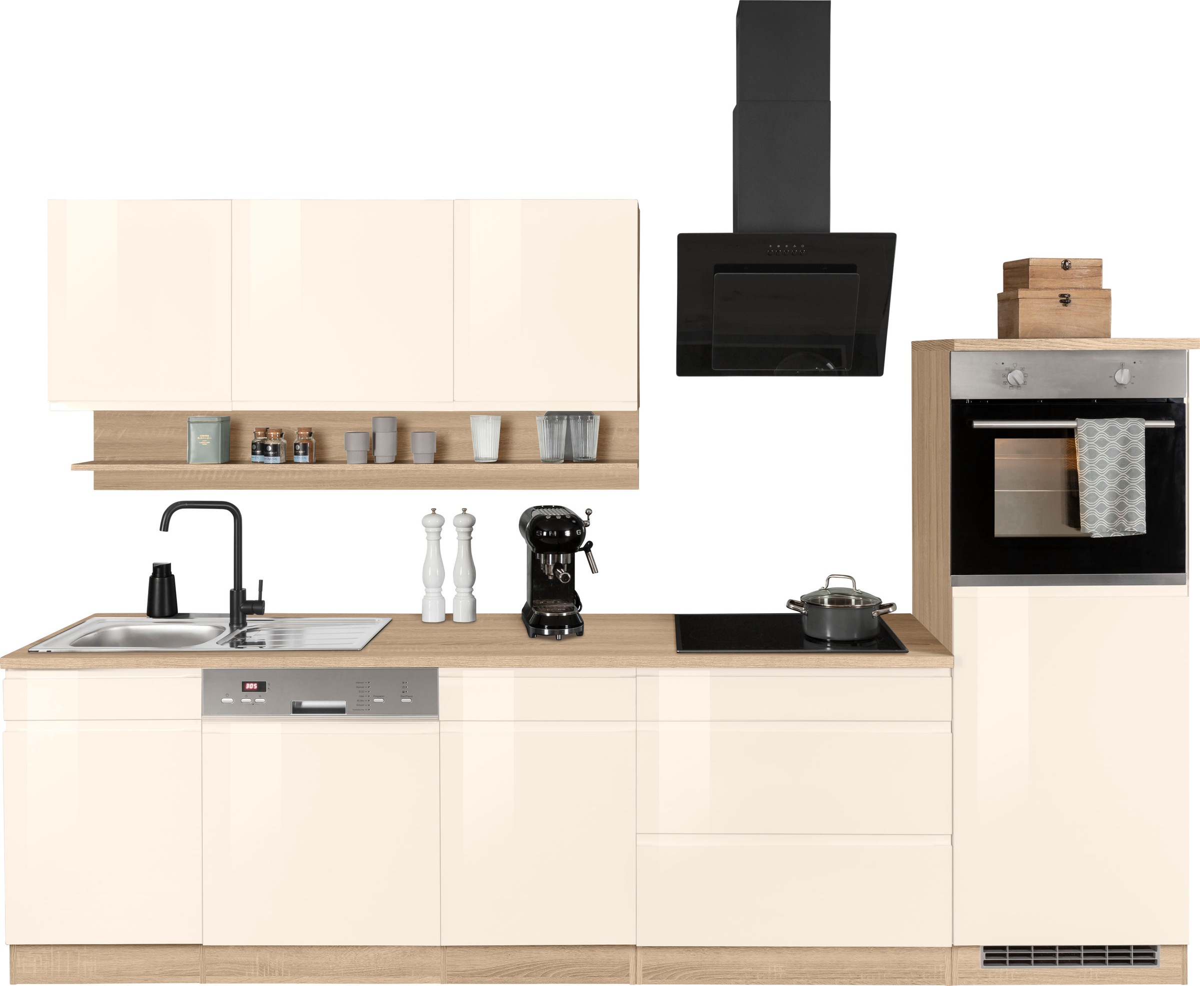 KOCHSTATION Küchenzeile »KS-Virginia« Breite 300 cm, ohne E-Geräte