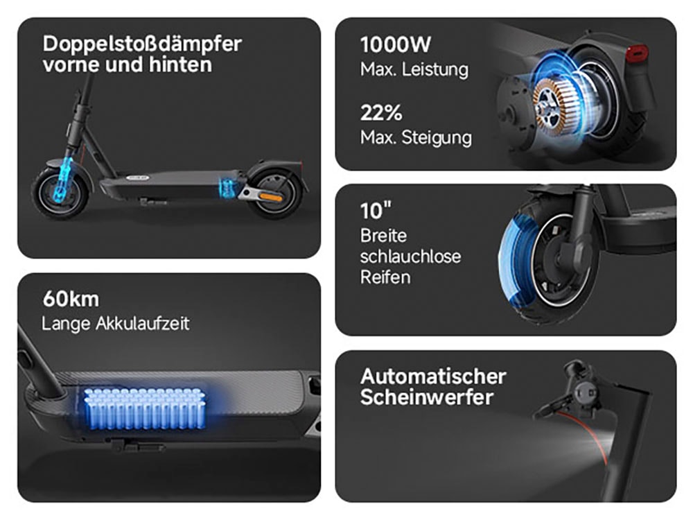 Xiaomi E-Scooter »Electric Scooter 5 Pro«, Electric Scooter, mit Straßenzulassung, bis zu 60 km Reichweite