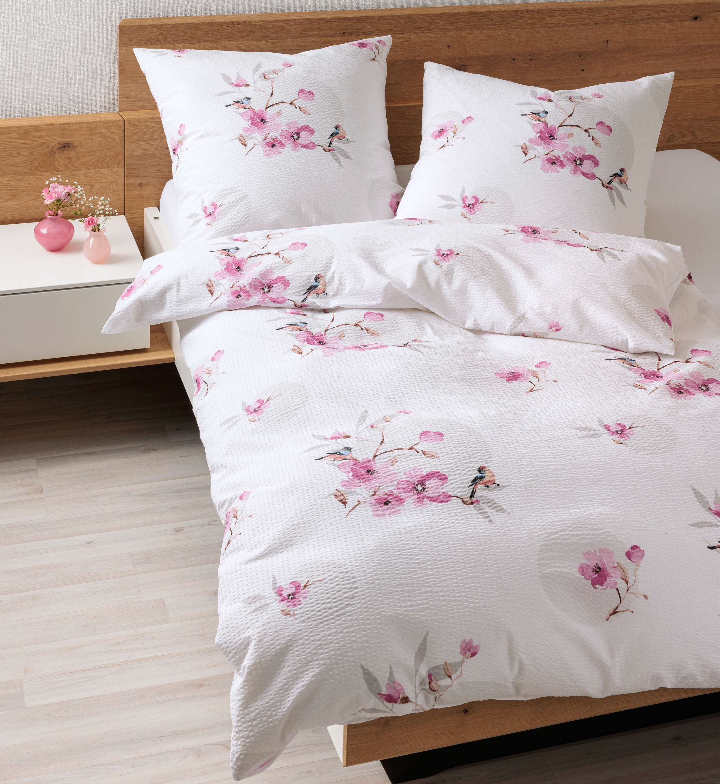 Janine Janine Mako-Soft-Seersucker Bettwäsche TANGO 20147 orchideenrosa Grö günstig online kaufen