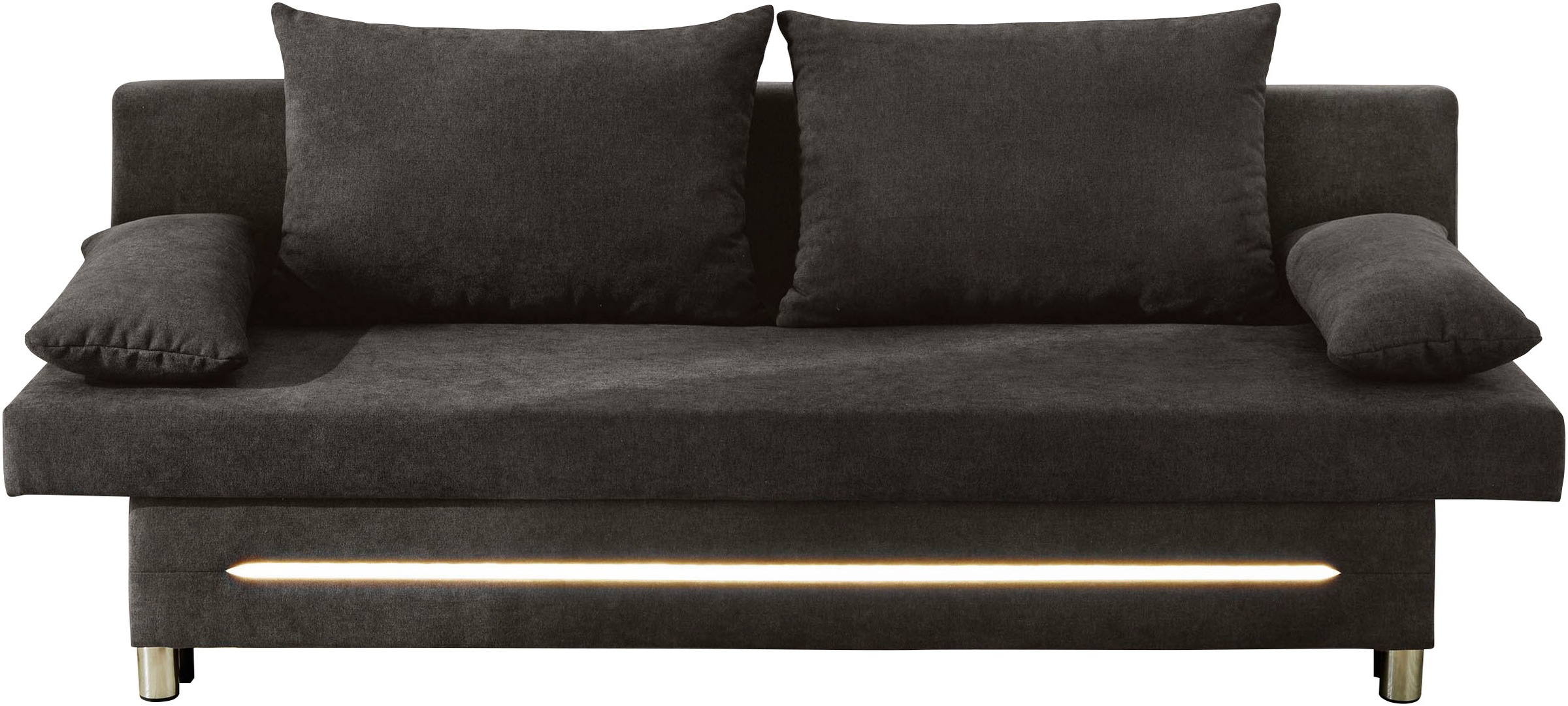 Jockenhöfer Gruppe Schlafsofa »Sunrise, mit dimmbarer LED-Beleuchtung«, Gästebettfunktion, Stauraum/Bettkasten, mit Kissen
