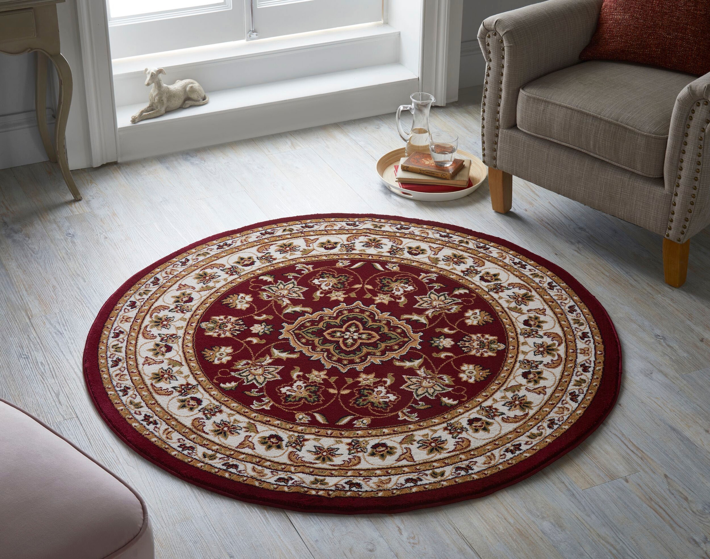 FLAIR RUGS Teppich »Sherborne«, rund, 8 mm Höhe günstig online kaufen