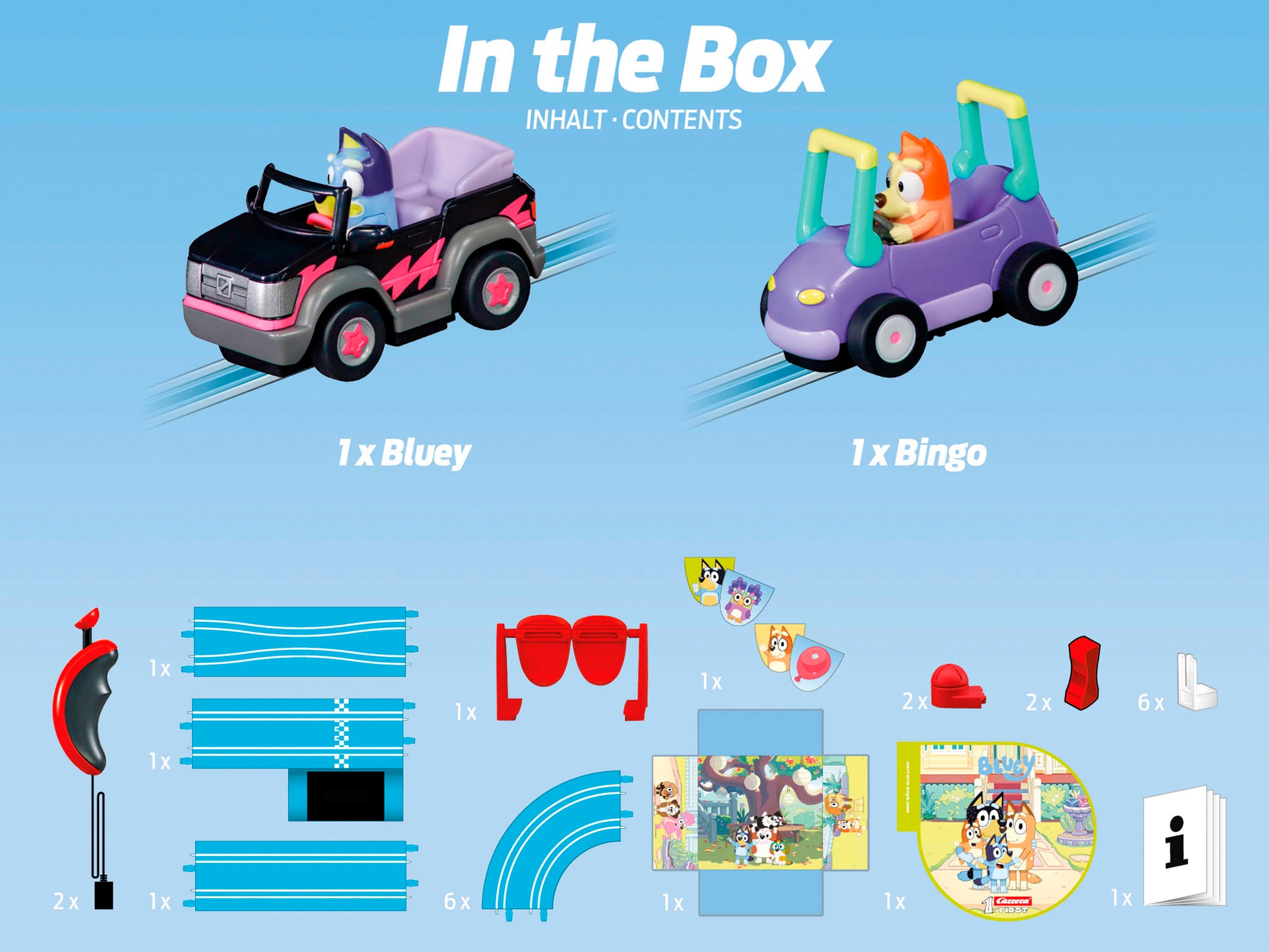 Carrera® Autorennbahn »Carrera First Bluey & Bingo - Lets Go«