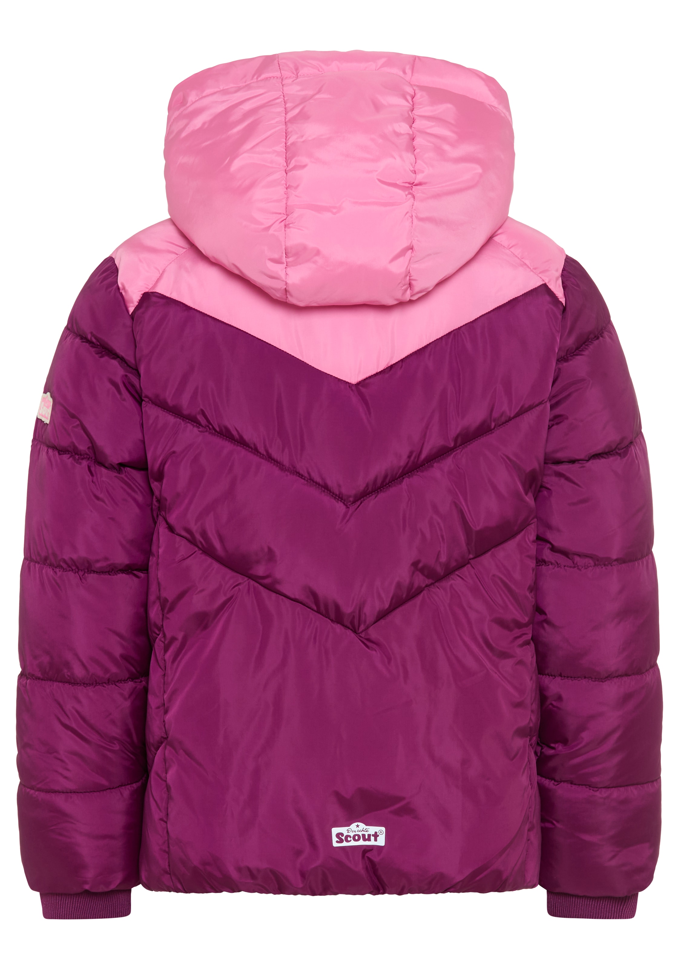 Scout Winterjacke »Gesteppte Jacke, Colorblocking - NEU von SCOUT« mit Kapuze mit abnehmbarer Kapuze, mit Fleecefutter, wasser- und windabweisend