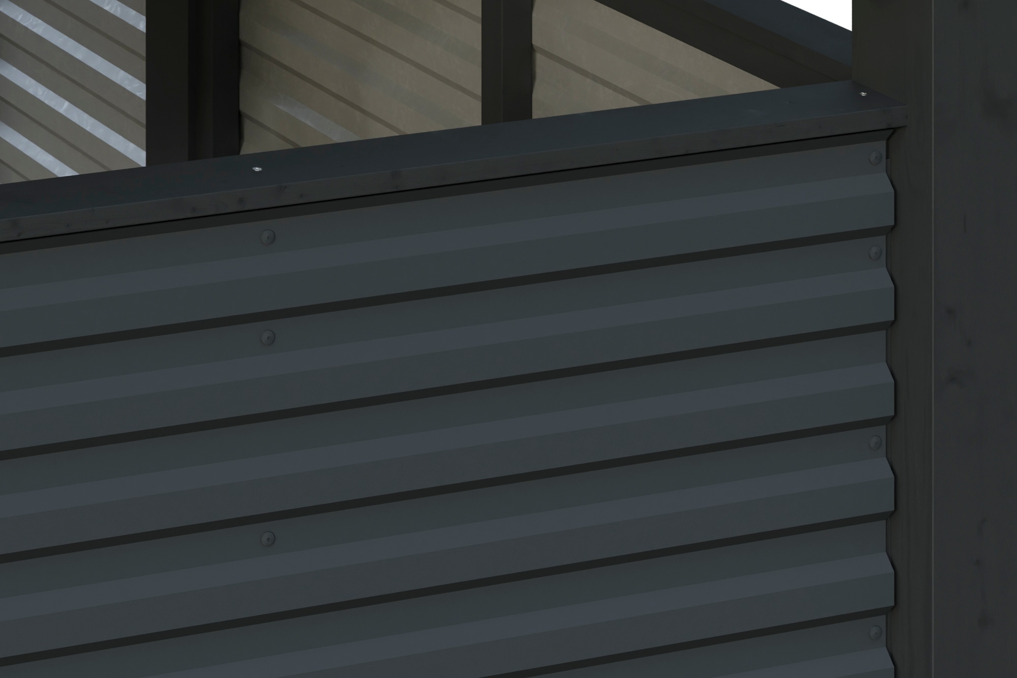 Skanholz Einzelcarport »Friesland Set 12«, Holz, 270 cm, Anthrazit