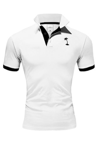 behype Poloshirt »PALM«, mit kontrastfarbigen Details kaufen