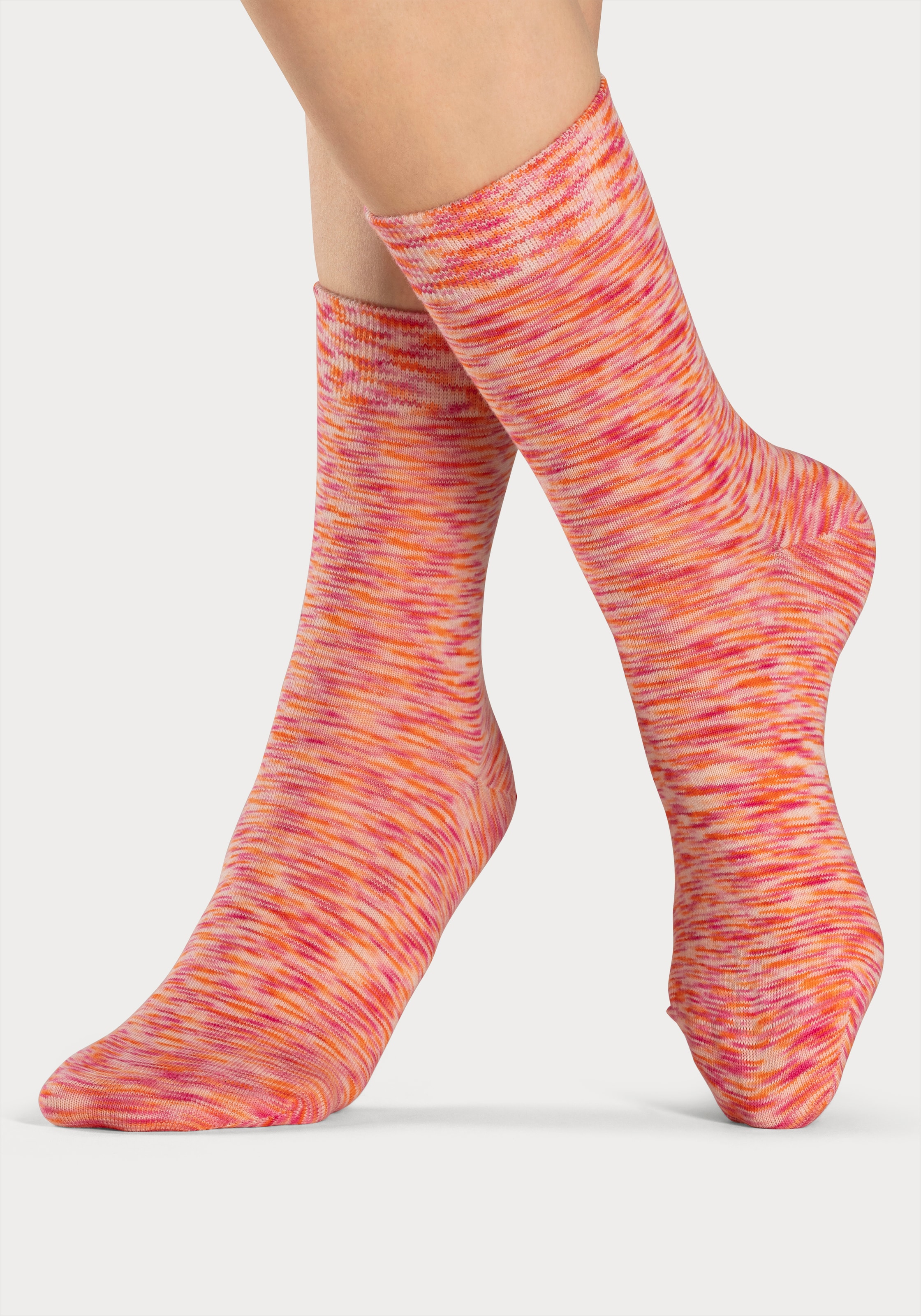 H.I.S Freizeitsocken, (Packung, 6 Paar), mit farbigem Garn