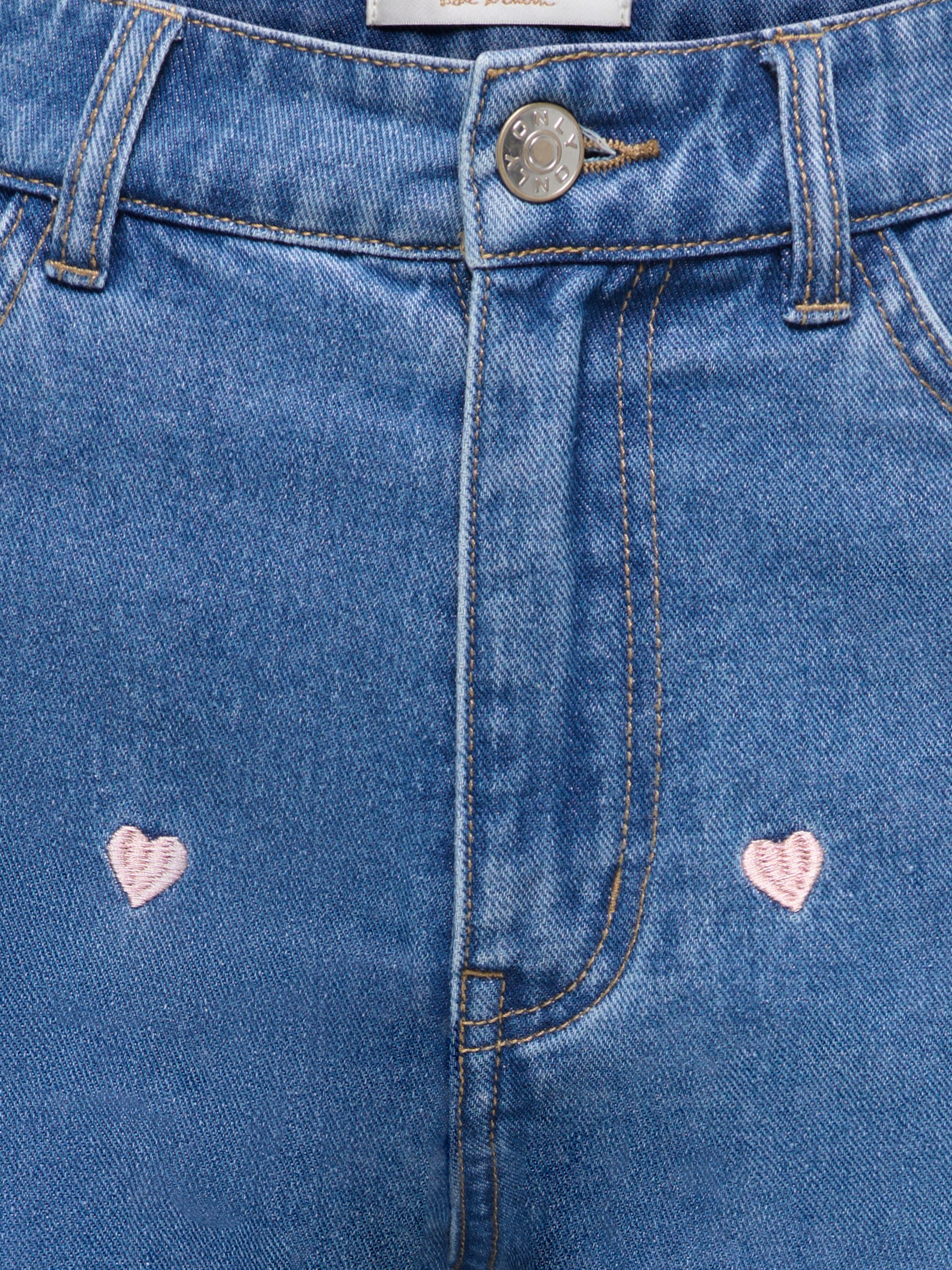 ONLY Jeansshorts »ONLVEGA HW EMBROIDERY DNM SHORTS GUANOOS« Baumwolle, High Waist