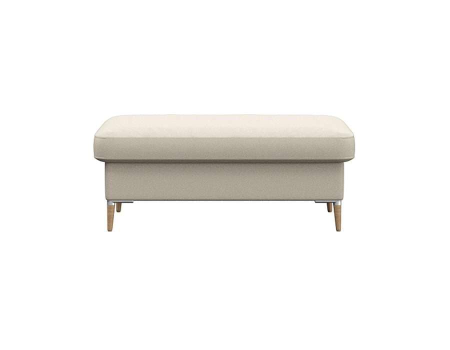 FLEXLUX Pouf »Fiore«, Kaltschaum, Füße Alu+ Eiche