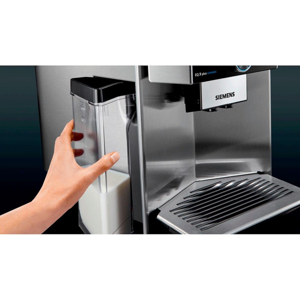 SIEMENS Kaffeevollautomat »EQ.9 s300 TI923509DE, schwarz/Edelstahl«