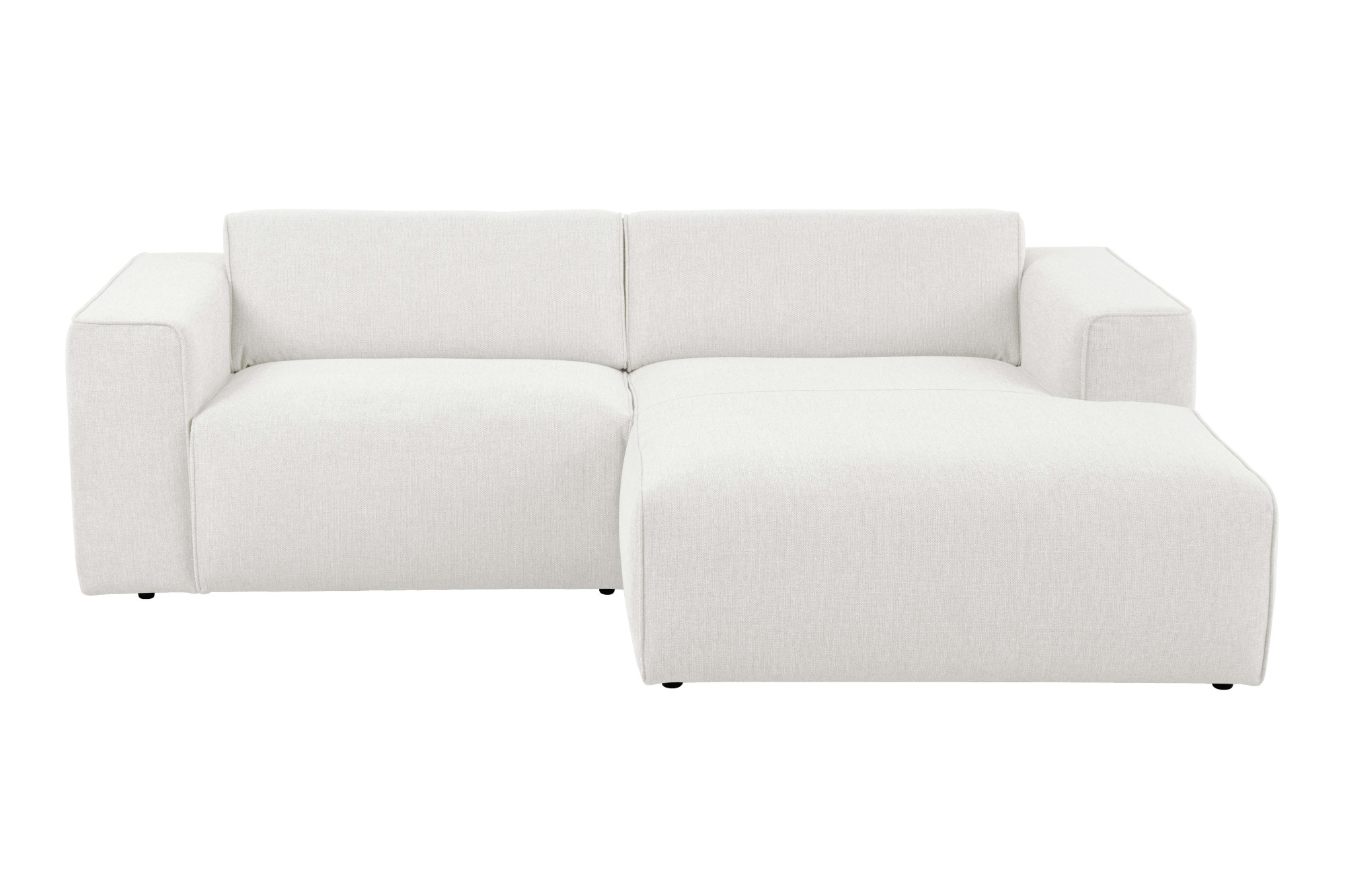 andas Ecksofa »Noord mit Kedernaht, Breite 234 cm«, Cord, Struktur, Webstoff, mit Wellenunterfederung, Massivholzrahmen