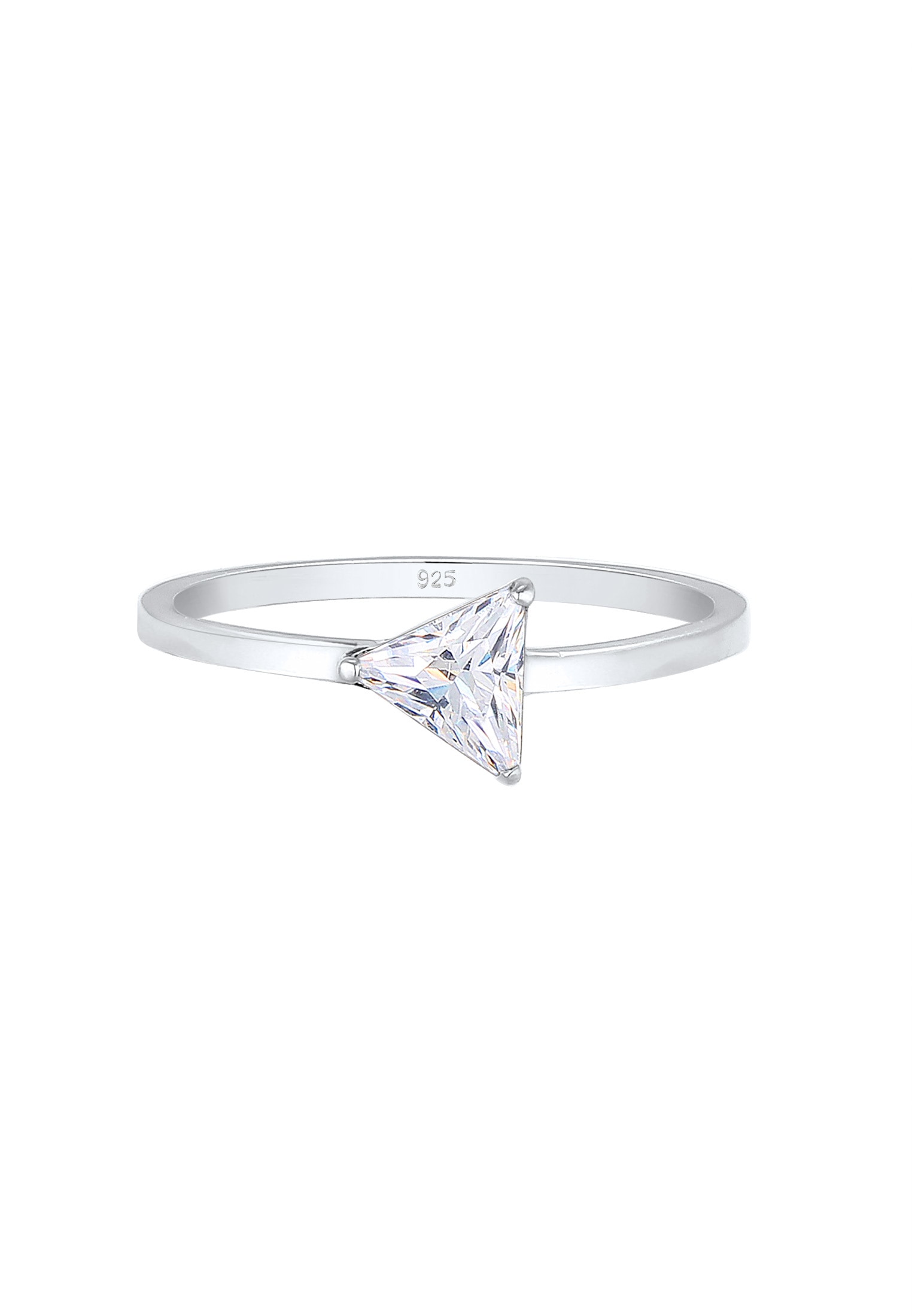 Elli Verlobungsring »Bandring Dreieck Triangle Geo Zirkonia 925 Silber«