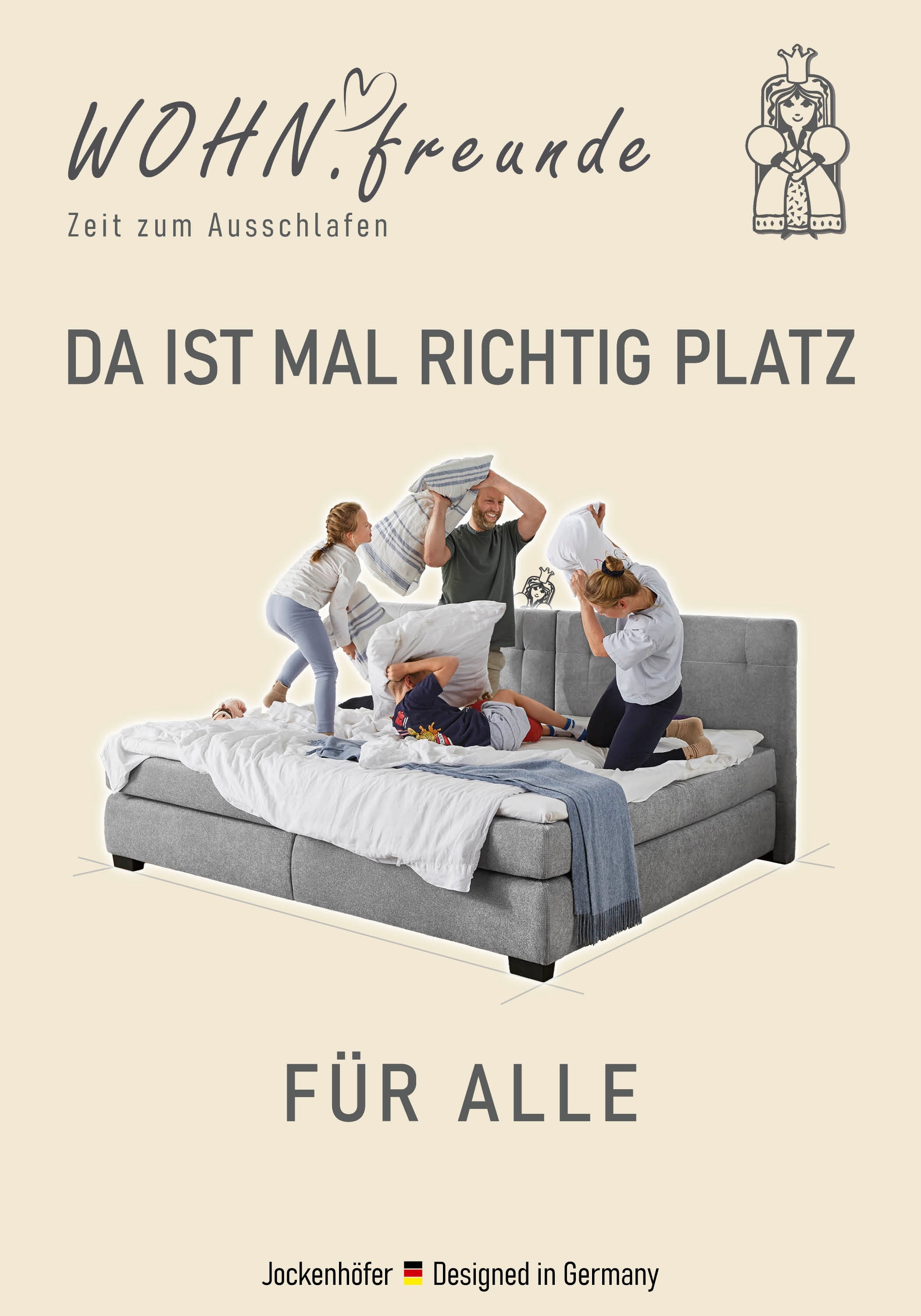 Jockenhöfer Gruppe Boxspringbett »Family, inklusive 7-Zonen-TTFK-Matratzen und Kaltschaumtopper«, Familienbett in der Größe 240x200 cm