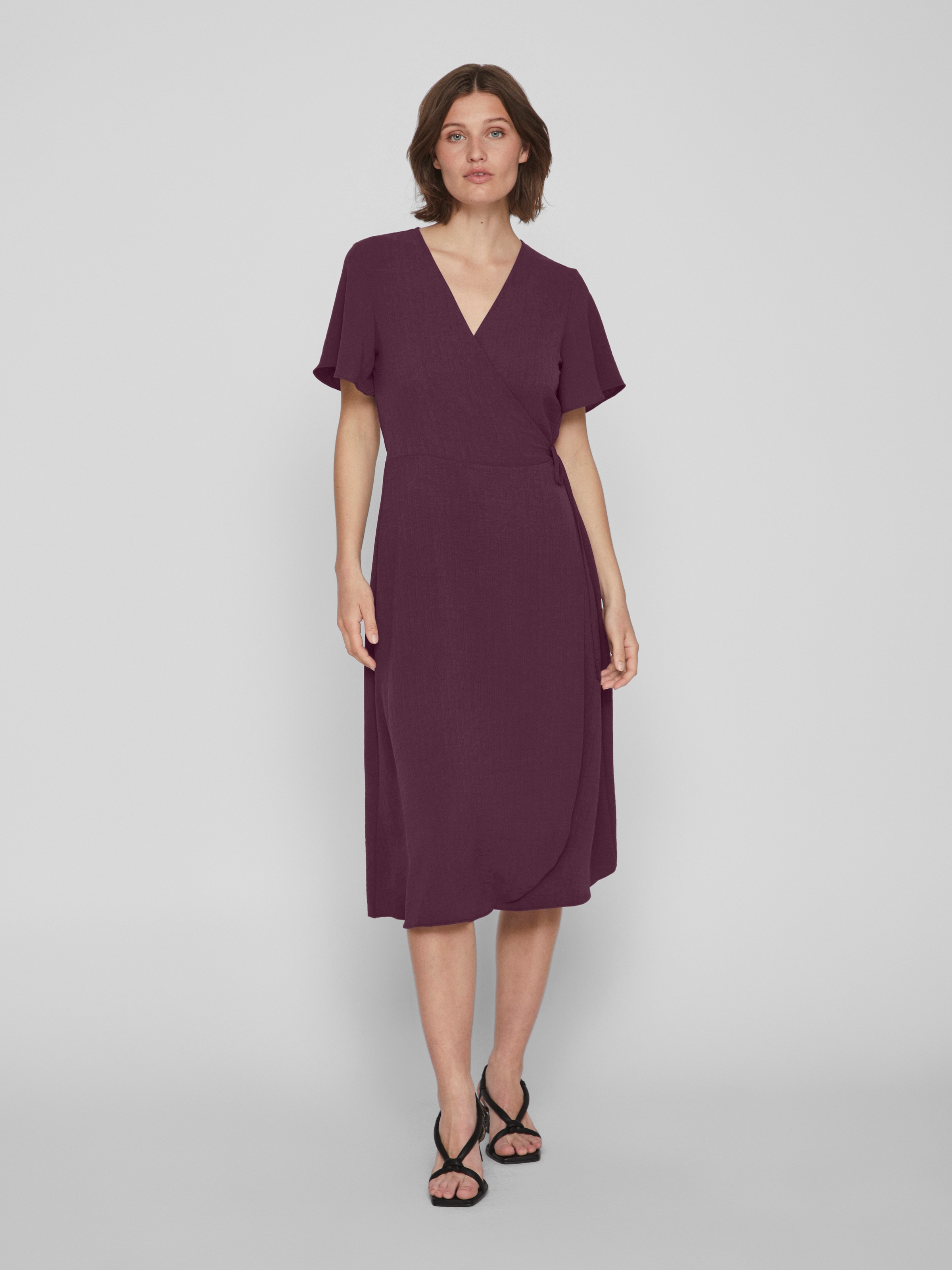 Vila Wickelkleid »VILOVIE S/S WRAP MIDI DRESS - NOOS«