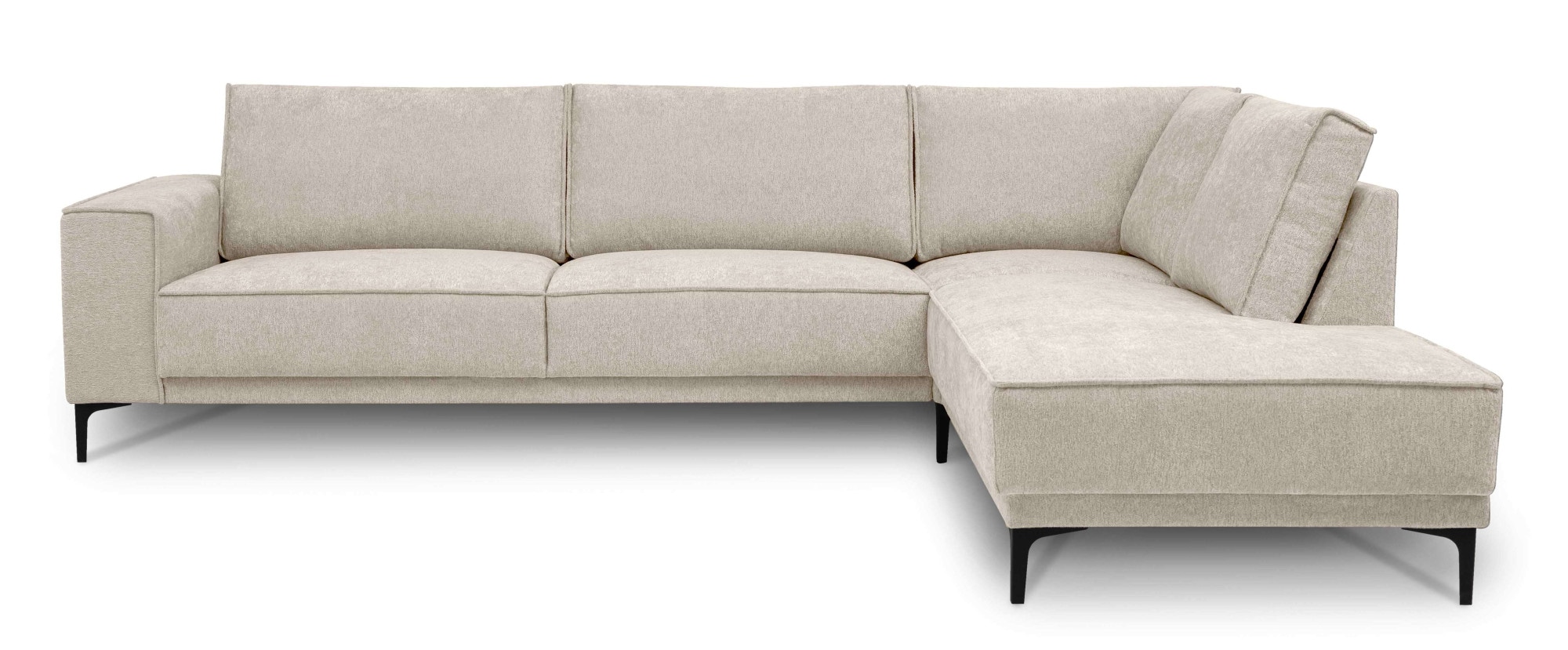 OTTO home Ecksofa »OLAND Bouclé L-Form, B: 289 cm, Skandi-Design« Struktur, Flachgewebe, Luxus-Microfaser, Boucle