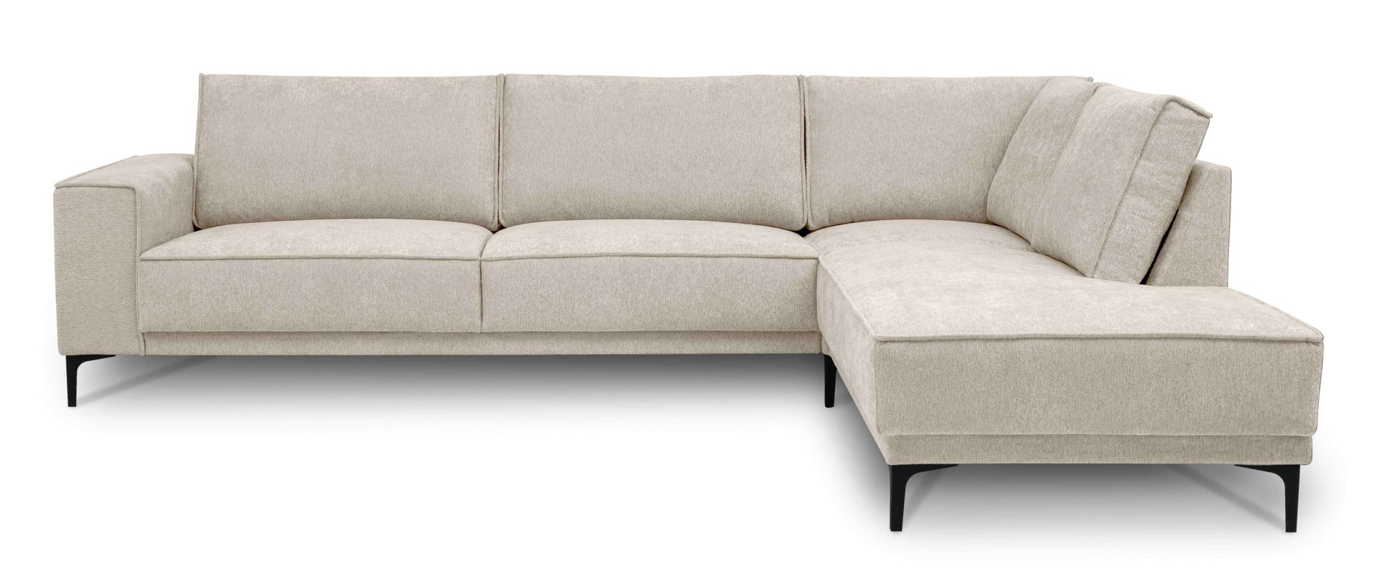 Places of Style Ecksofa »Polsterecke Oland, Struktur, Flachgewebe, Luxus-Mi günstig online kaufen