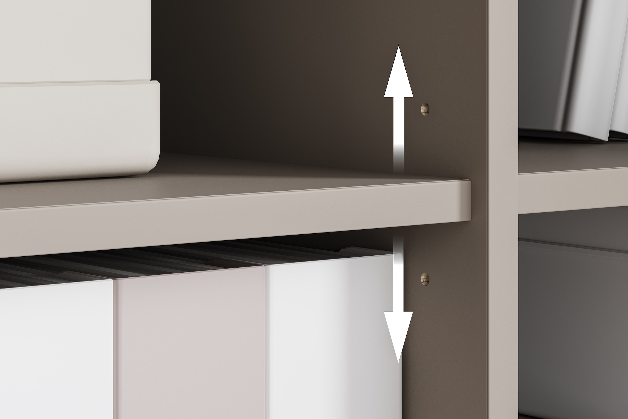 INOSIGN PC-Schrank »Kenia, Sekretär, Home Office«, (1 St.), Mit Push-to-open, Tastaturauszug und praktischem Stauraum
