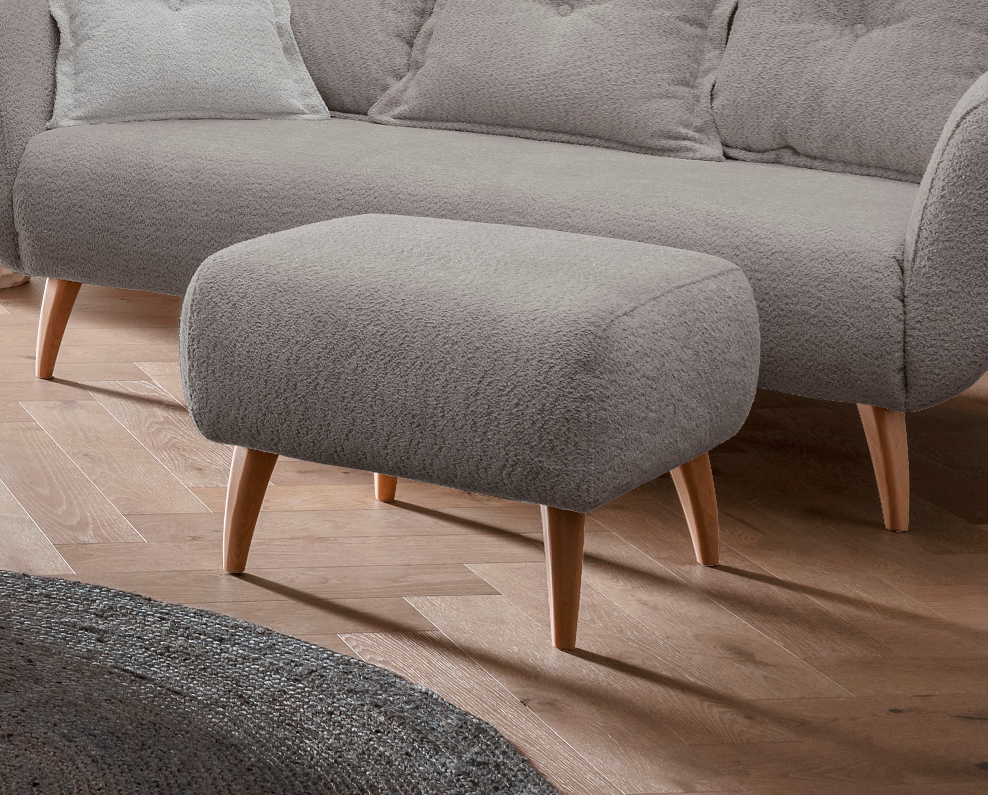 Home affaire Hocker »Baggio«, mit Holzfüßen