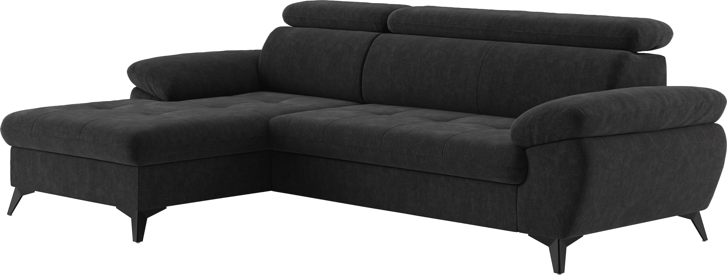 COTTA Ecksofa »Hudson L-Form«, mit Kopfteilverstellung, wahlweise mit Bettfunktion & Bettkasten