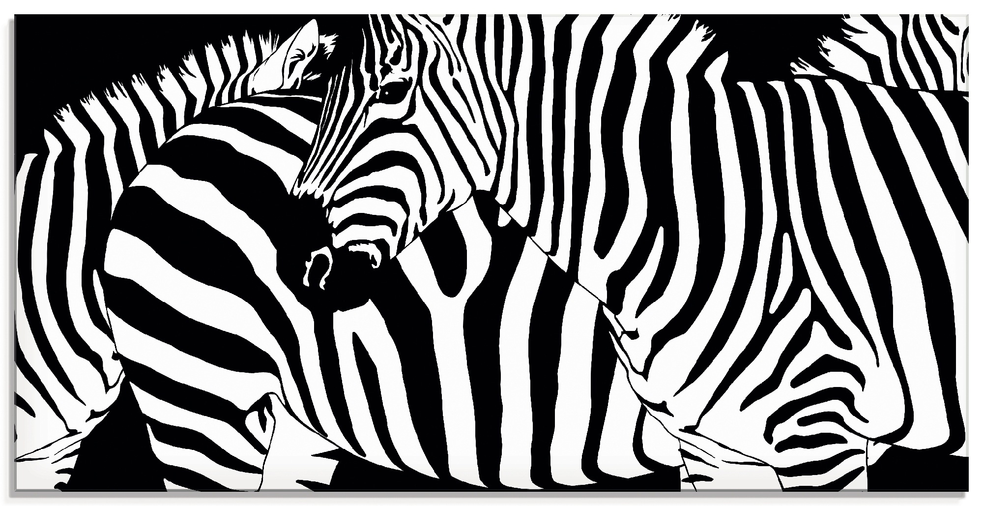 Artland Glasbild »Zebrastreifen«, Wildtiere, (1 St.), in verschiedenen Größ günstig online kaufen