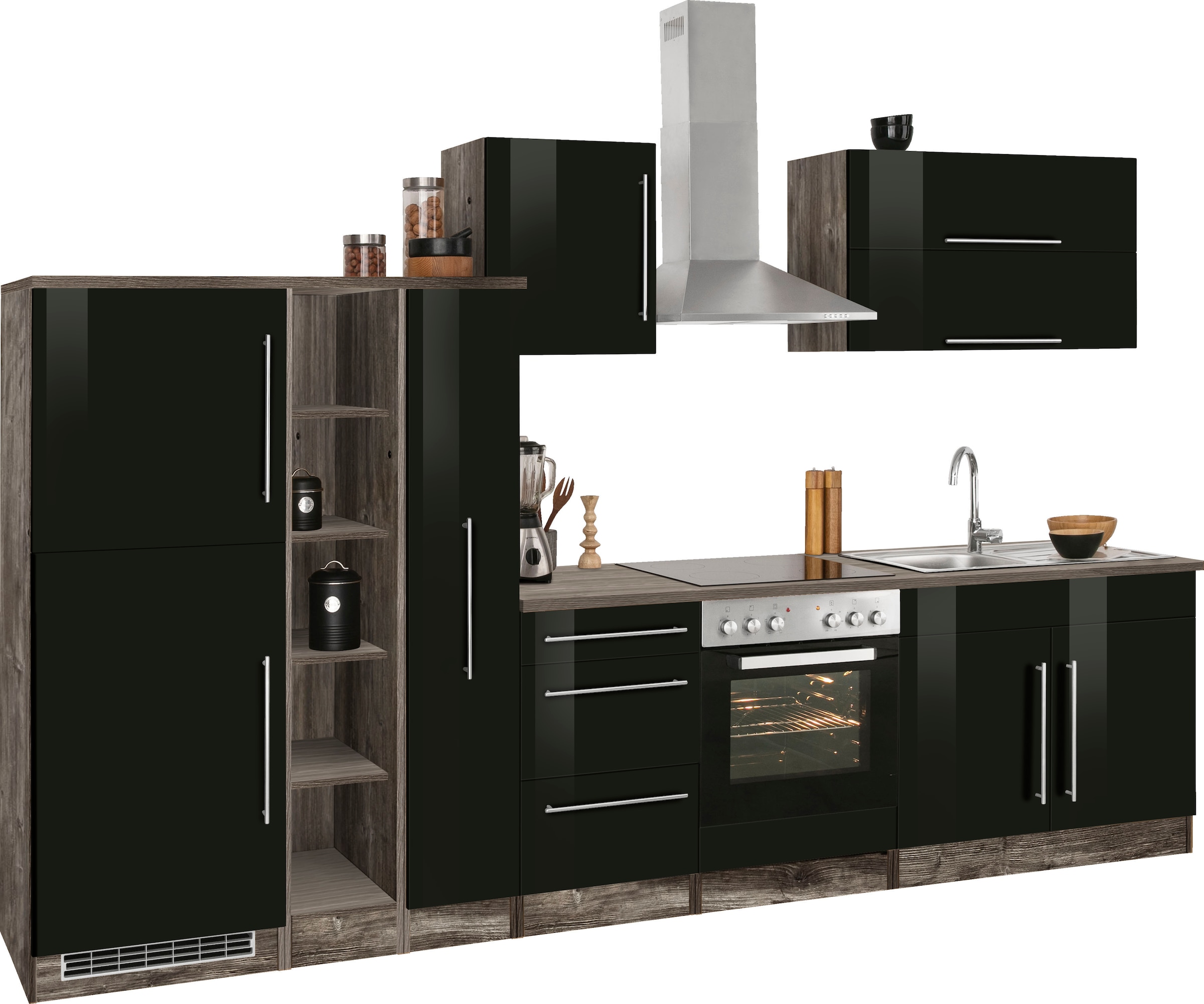 HELD MÖBEL Küchenzeile »Samos«, auf 330 bestellen cm Breite Rechnung mit E-Geräten